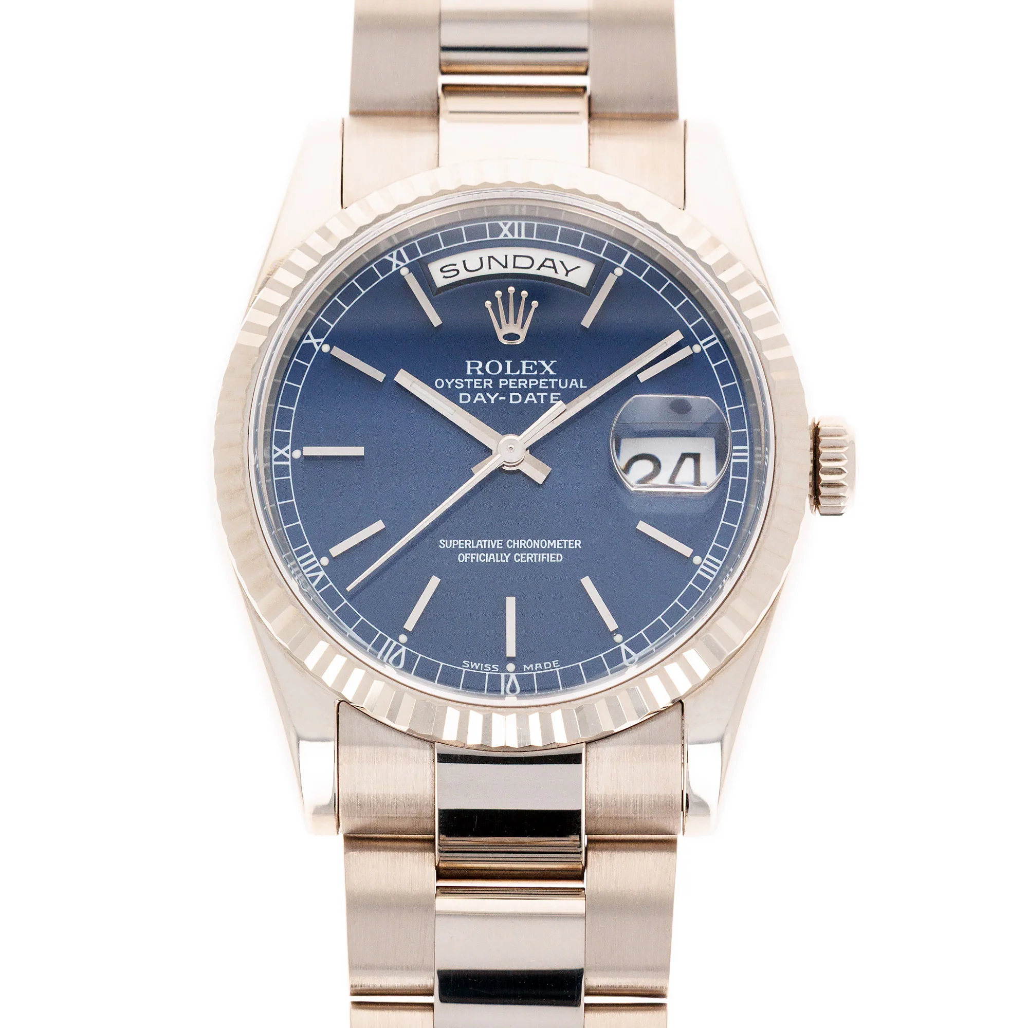 Rolex White Gold Day Date Ref. 118239 in Like New Condition