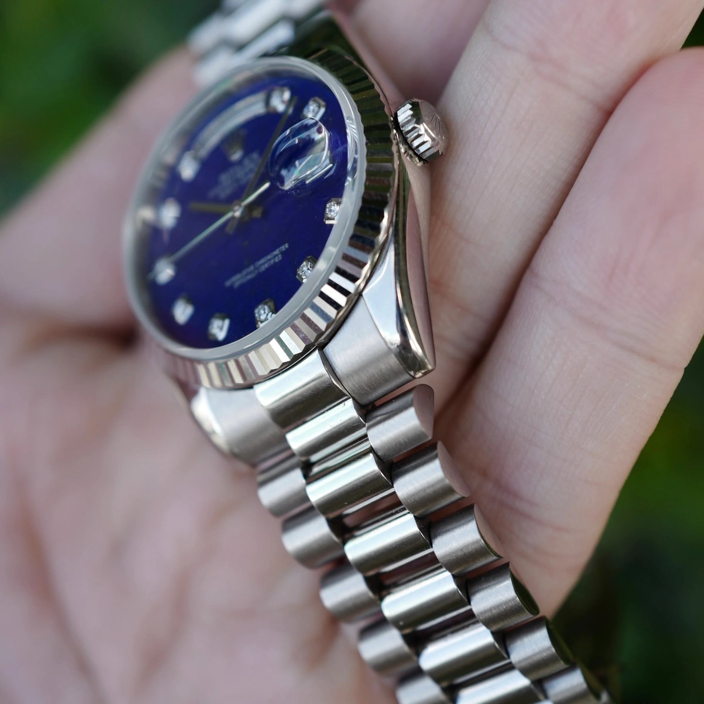 Rolex White Gold Day-Date Ref. 118239 with Lapis Lazuli Dial - Image 4