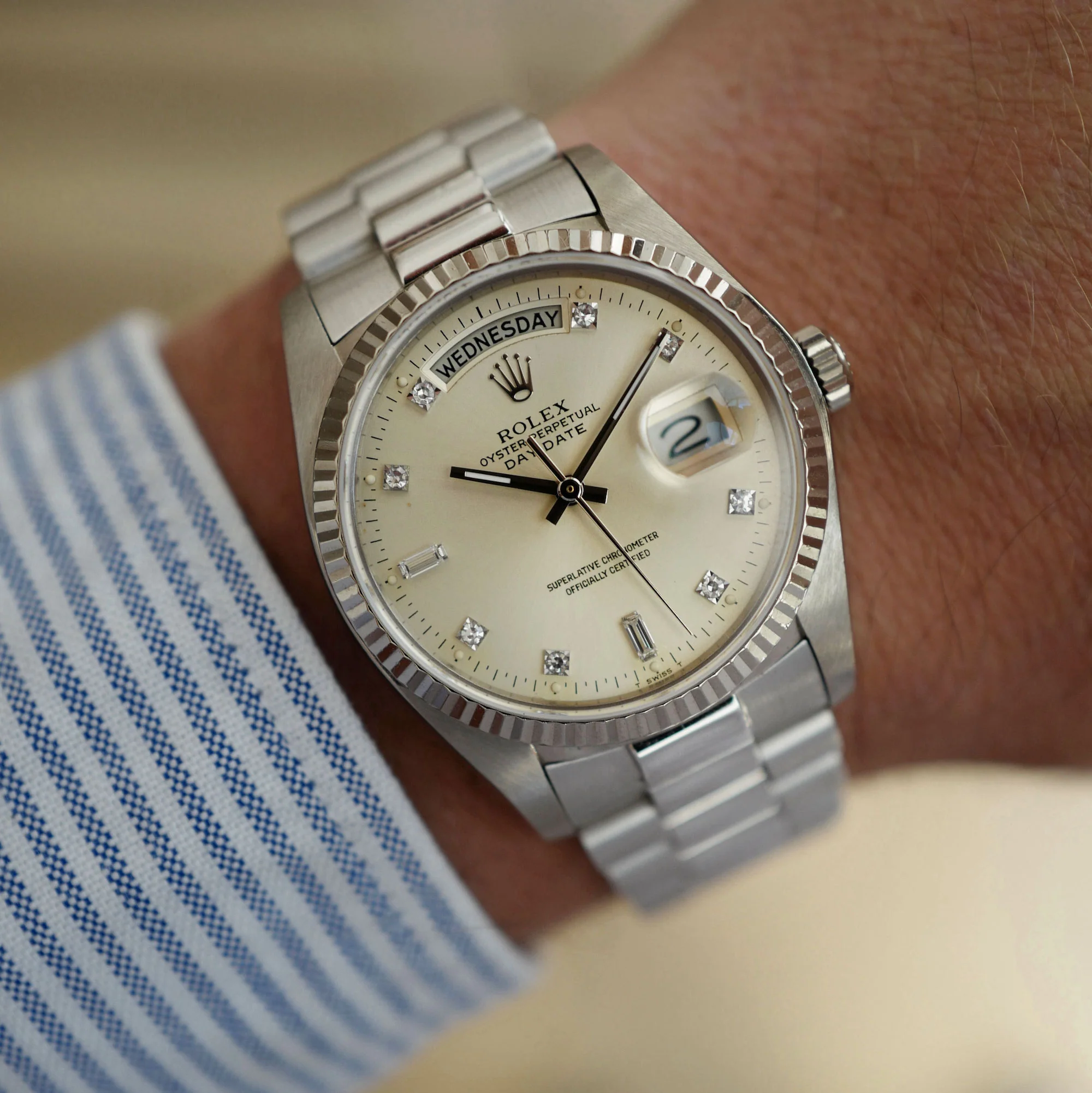 Rolex White Gold Day-Date, Ref. 18039 - Image 3