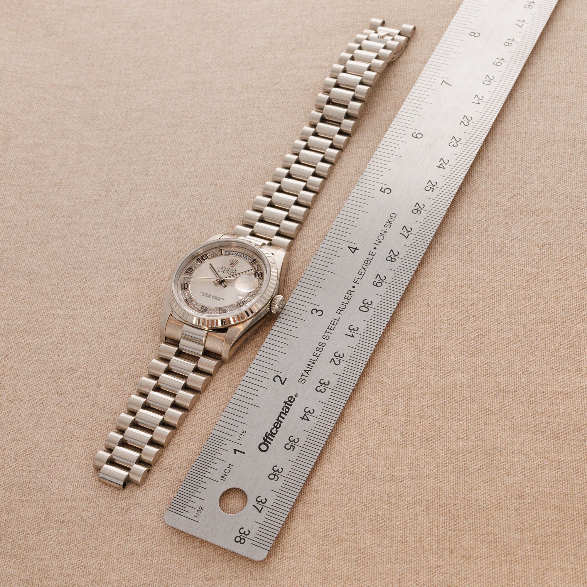 Rolex White Gold Day Date Ref. 18239 with Factory Diamond Dial - Image 5