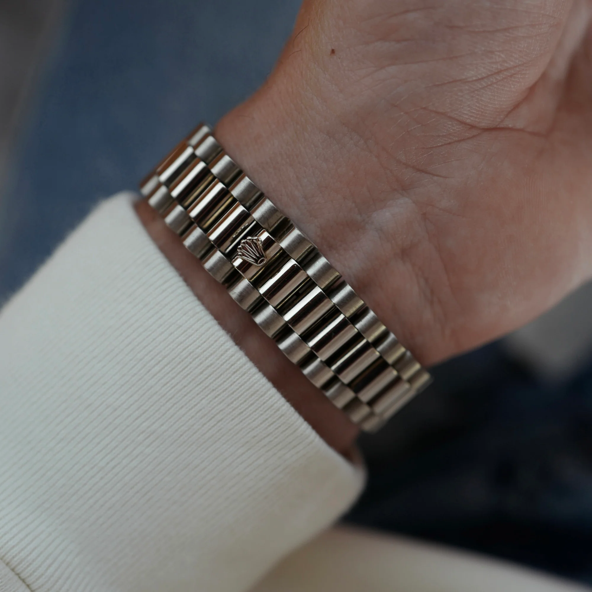 Rolex White Gold Day Date Ref. 18239 with Salmon Dial - Image 6