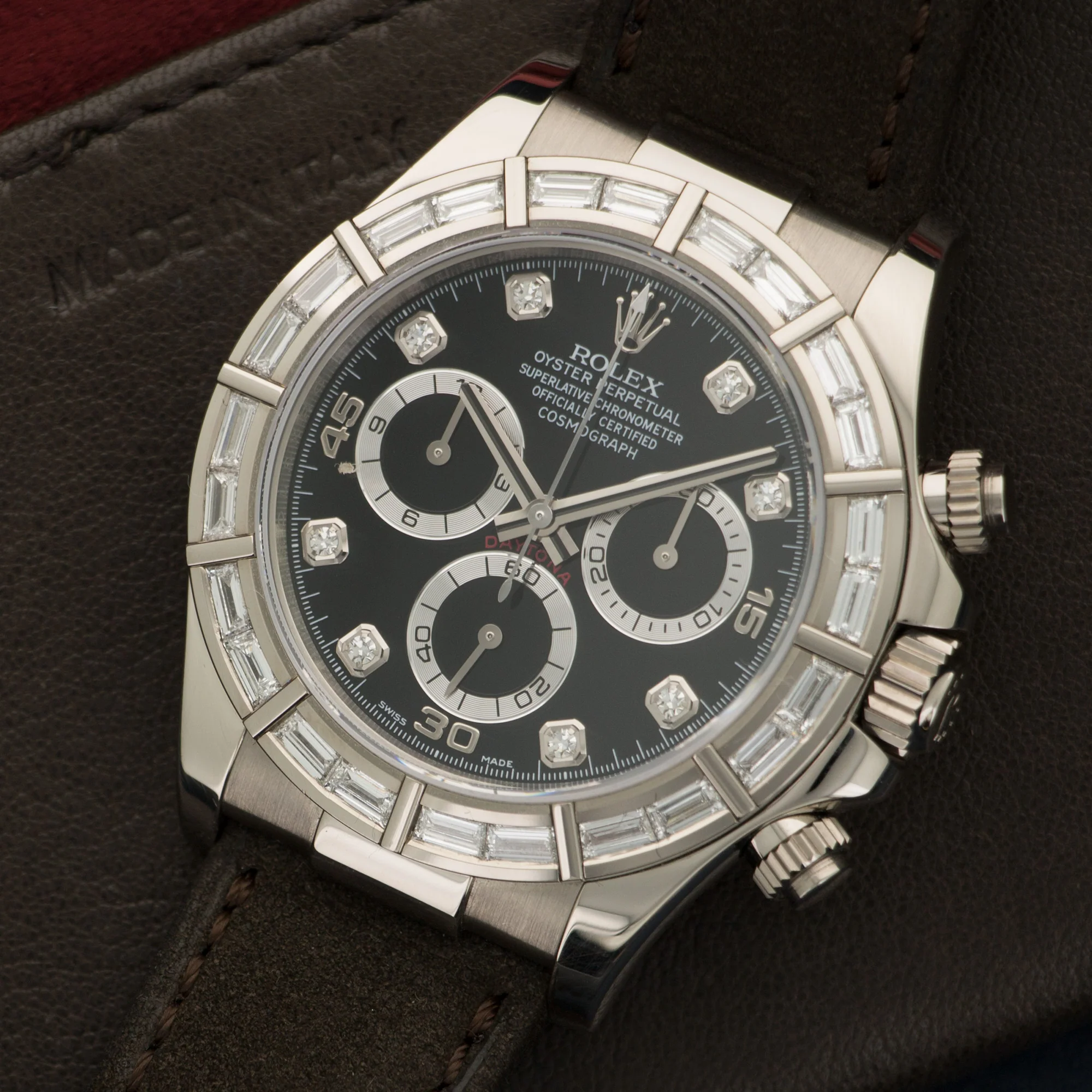 Rolex White Gold Daytona Baguette Diamond Watch Ref. 116589 - Image 2