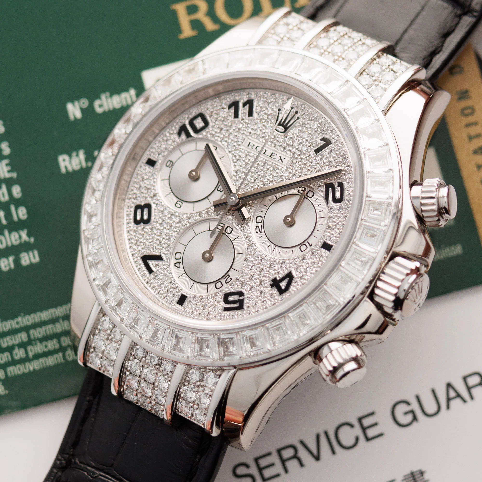 Rolex White Gold Daytona Ref. 116599TBR with Baguette Diamonds - Image 2