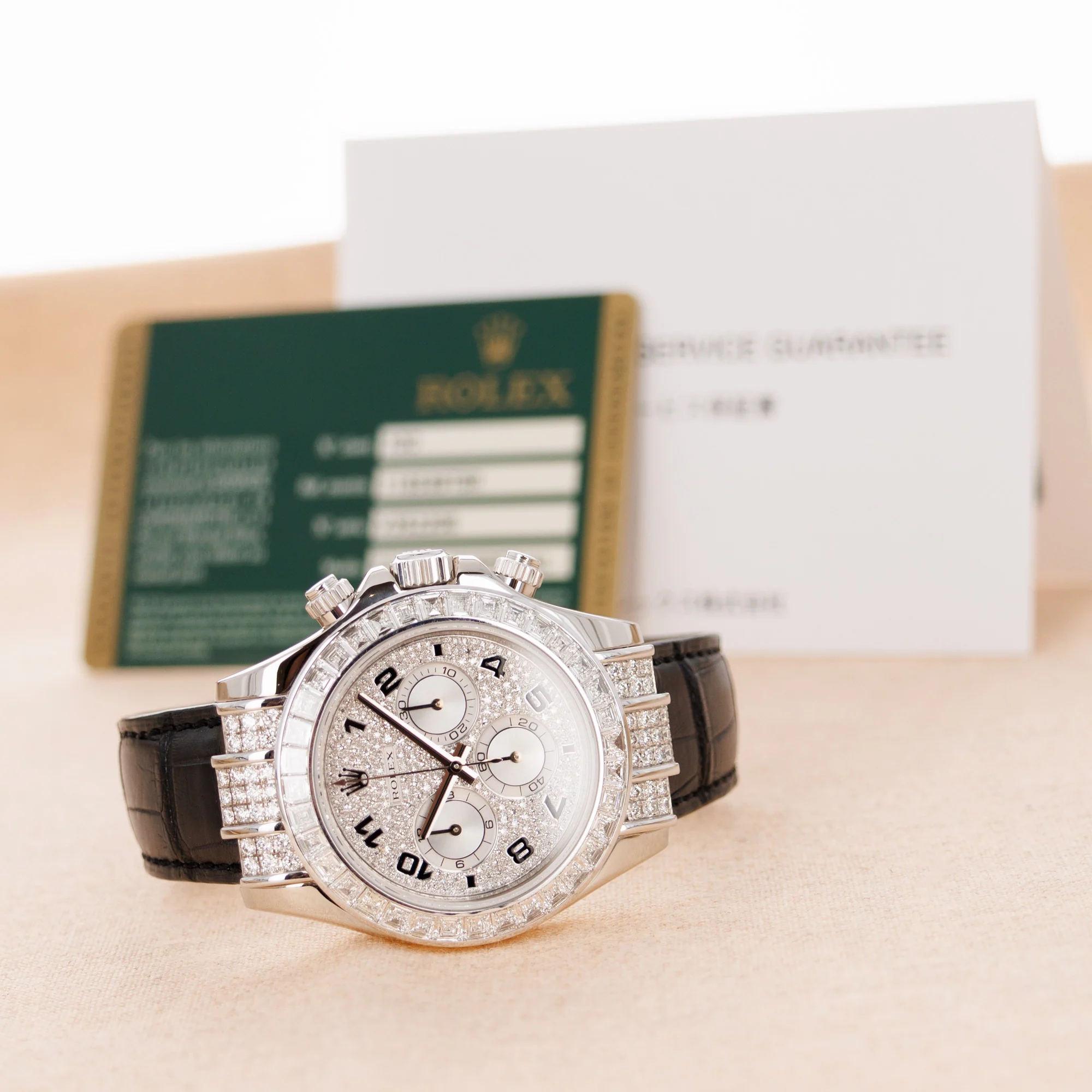 Rolex White Gold Daytona Ref. 116599TBR with Baguette Diamonds - Image 9
