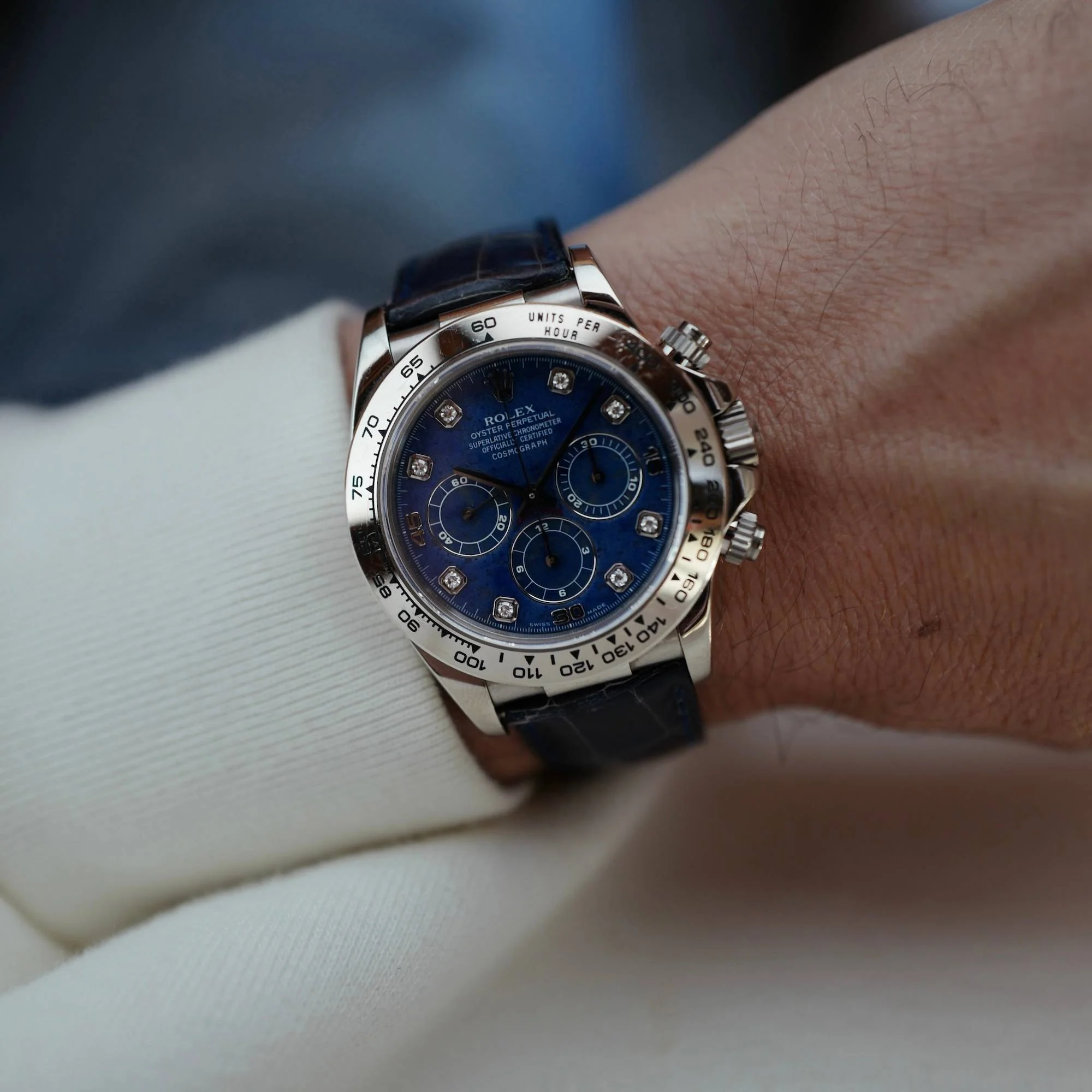 Rolex White Gold Daytona Ref. 16519 with Sodalite Dial - Image 4