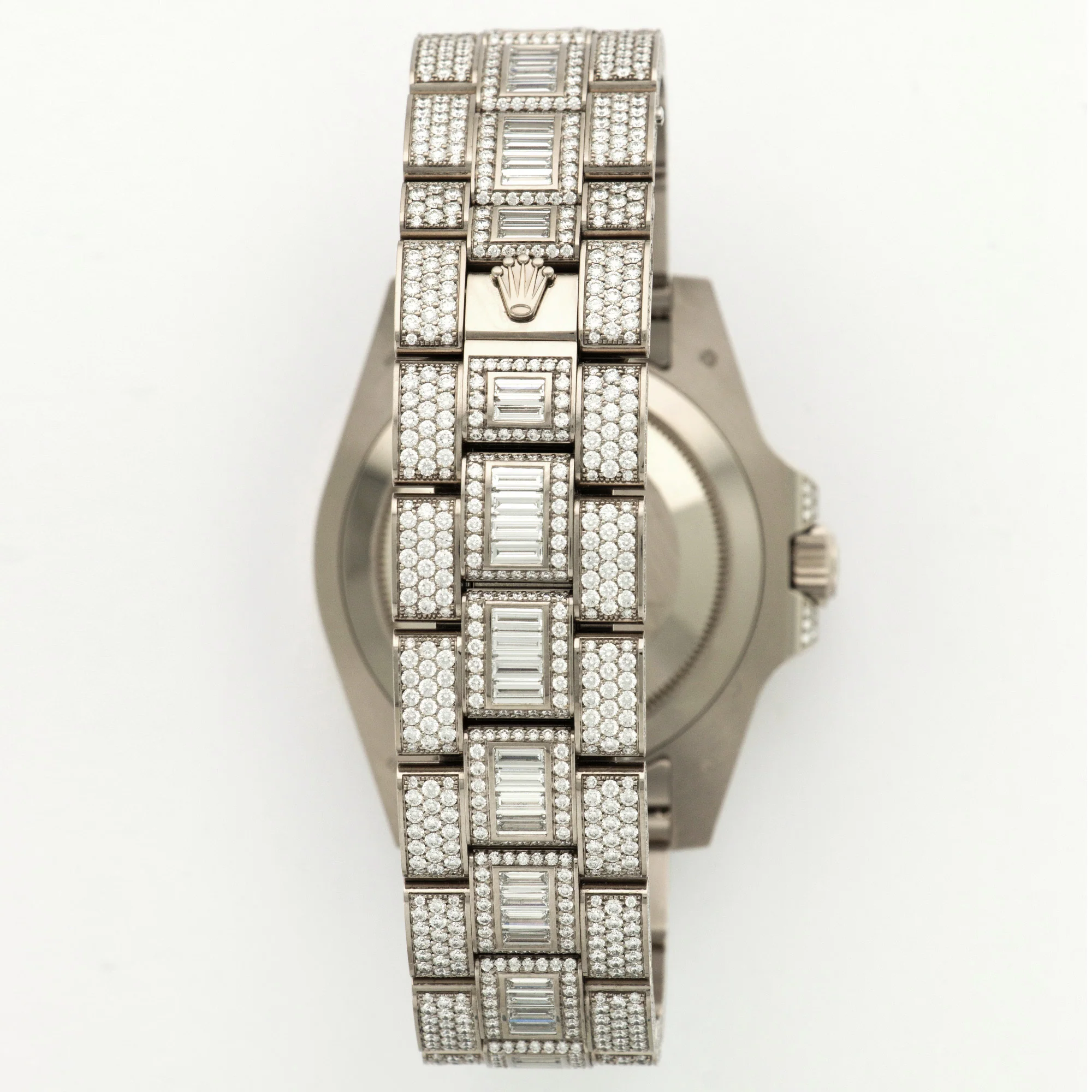 Rolex White Gold GMT-Master II ICE Baguette Diamond Watch Ref. 116769 - Image 6