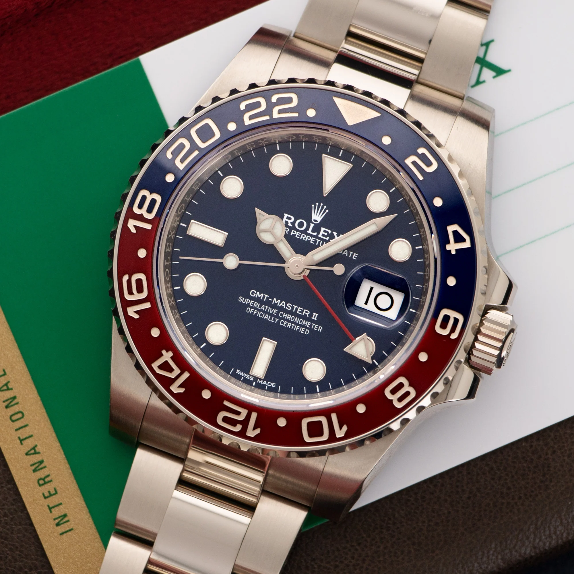 Rolex White Gold GMT-Master II Pepsi Watch Ref. 116719 - Image 2