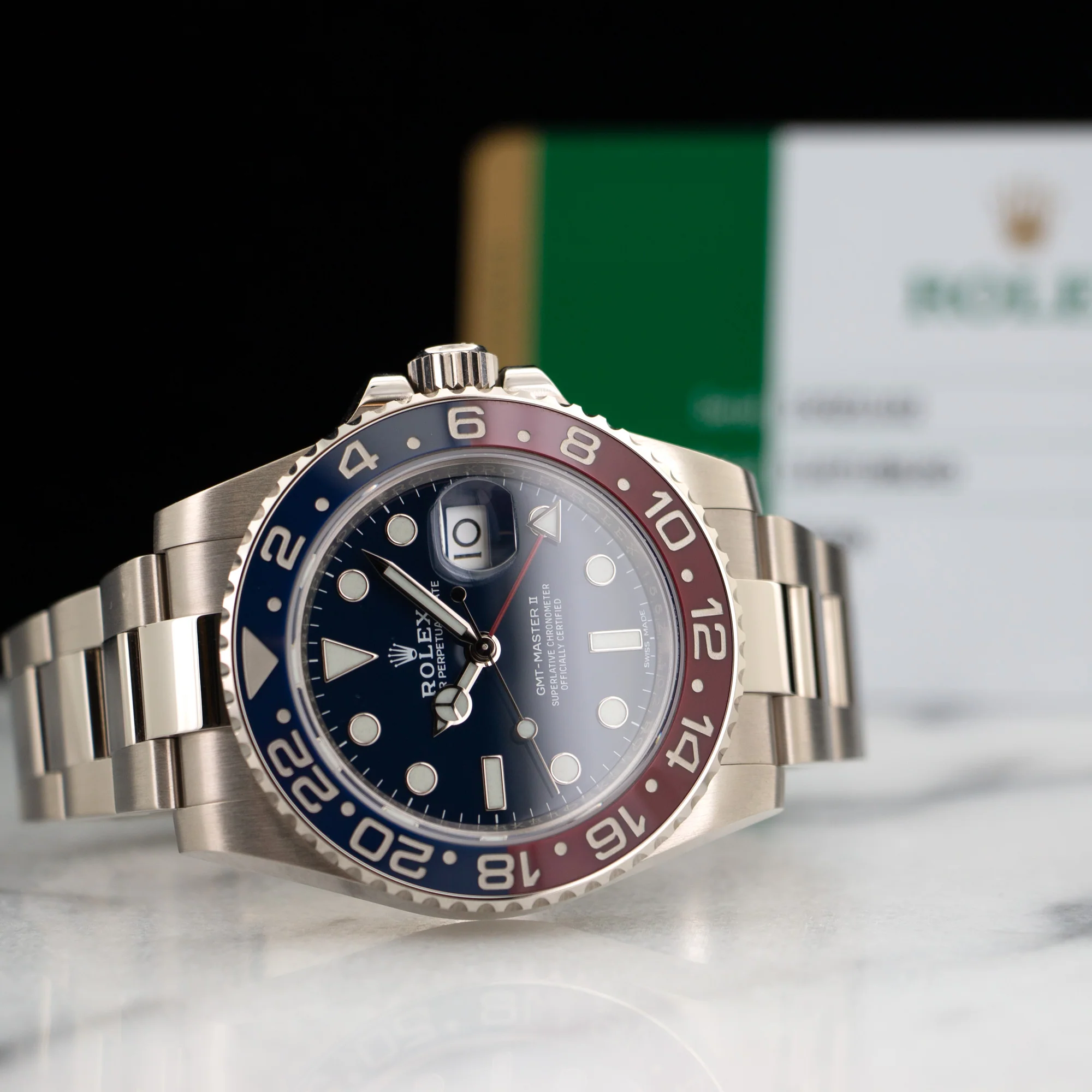 Rolex White Gold GMT-Master II Pepsi Watch Ref. 116719 - Image 7