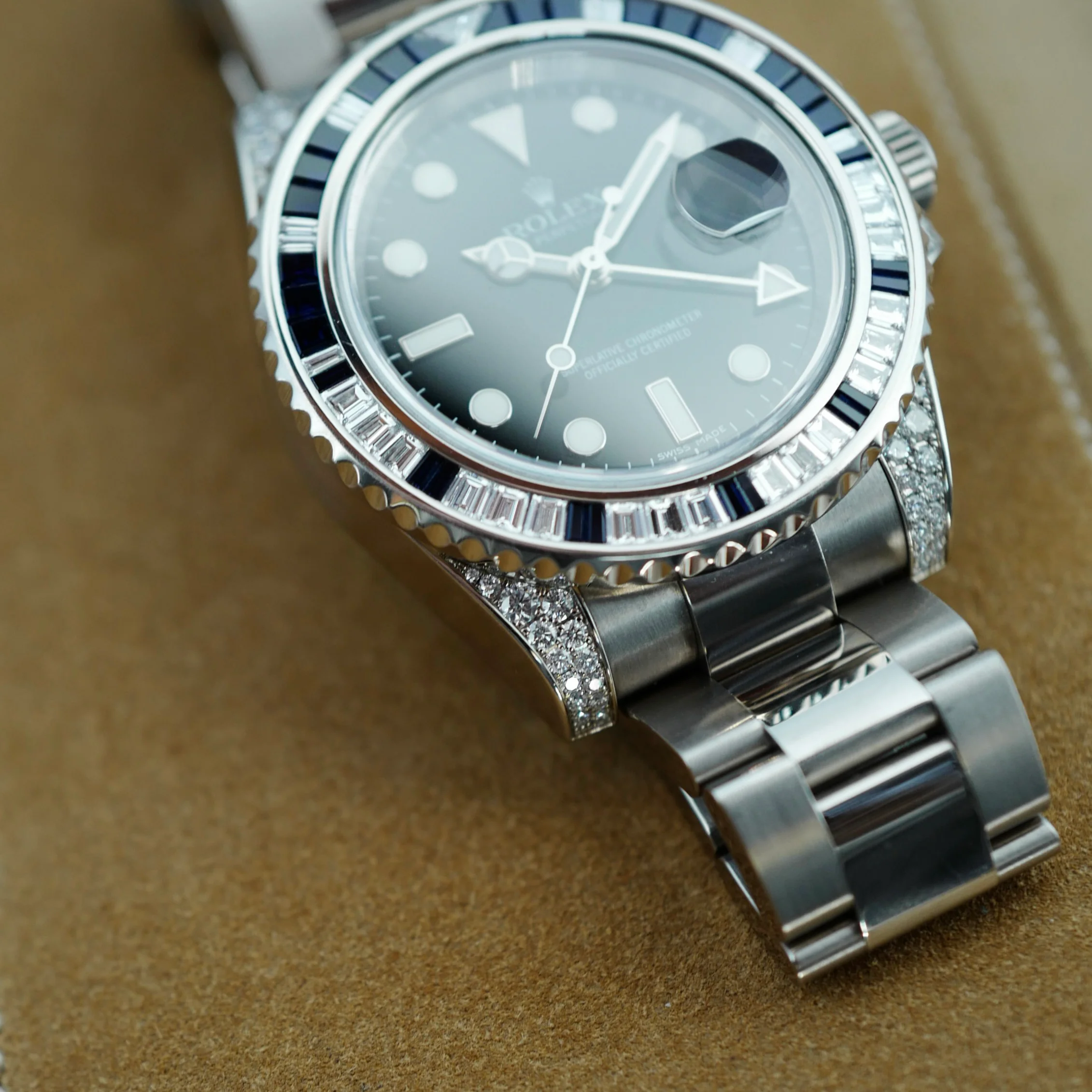 Rolex White Gold GMT-Master Ref. 116759SA with Sapphires and Diamonds (New Arrival) - Image 4