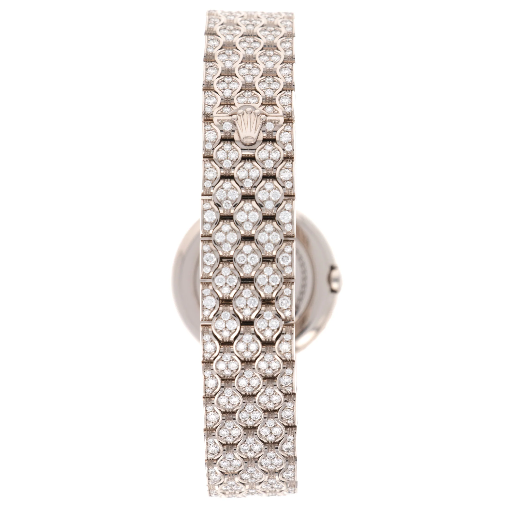 Rolex White Gold Orchid Diamond Bracelet Watch - Image 6