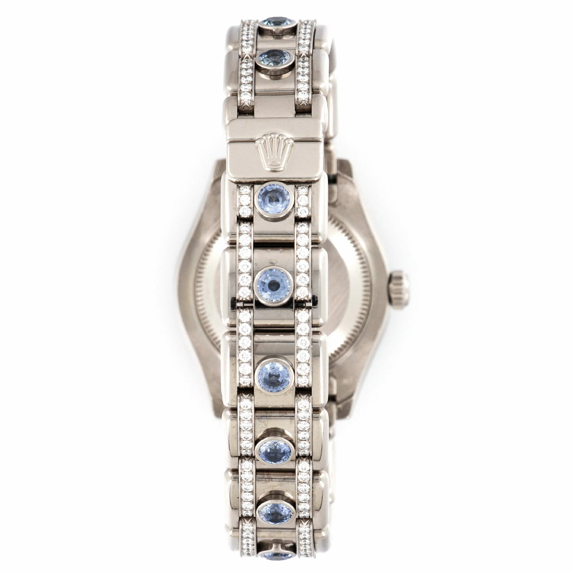 Rolex White Gold Pearlmaster Diamond Sapphire Ref. 80309 - Image 5