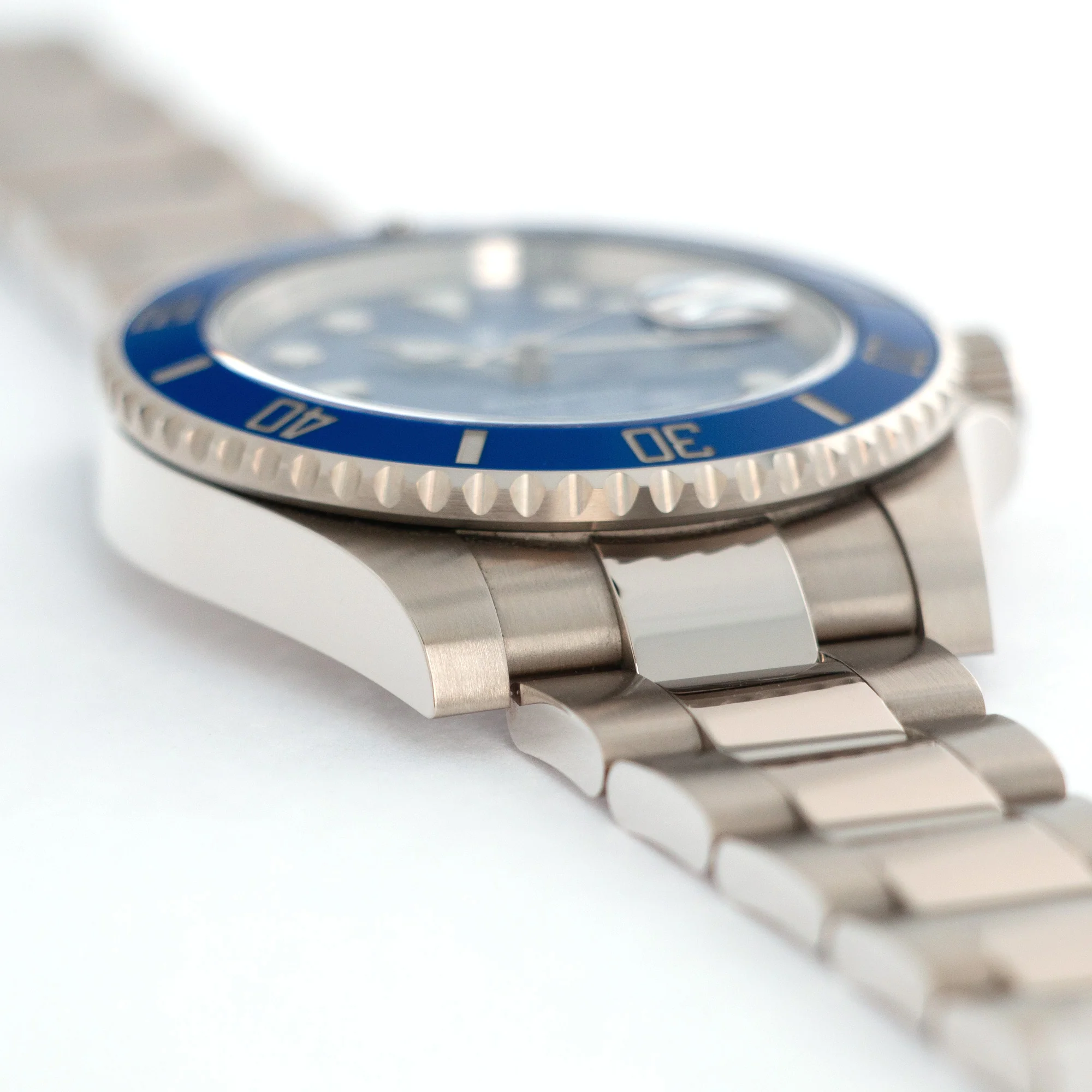 Rolex White Gold Smurf Submariner Watch Ref. 116619 - Image 5