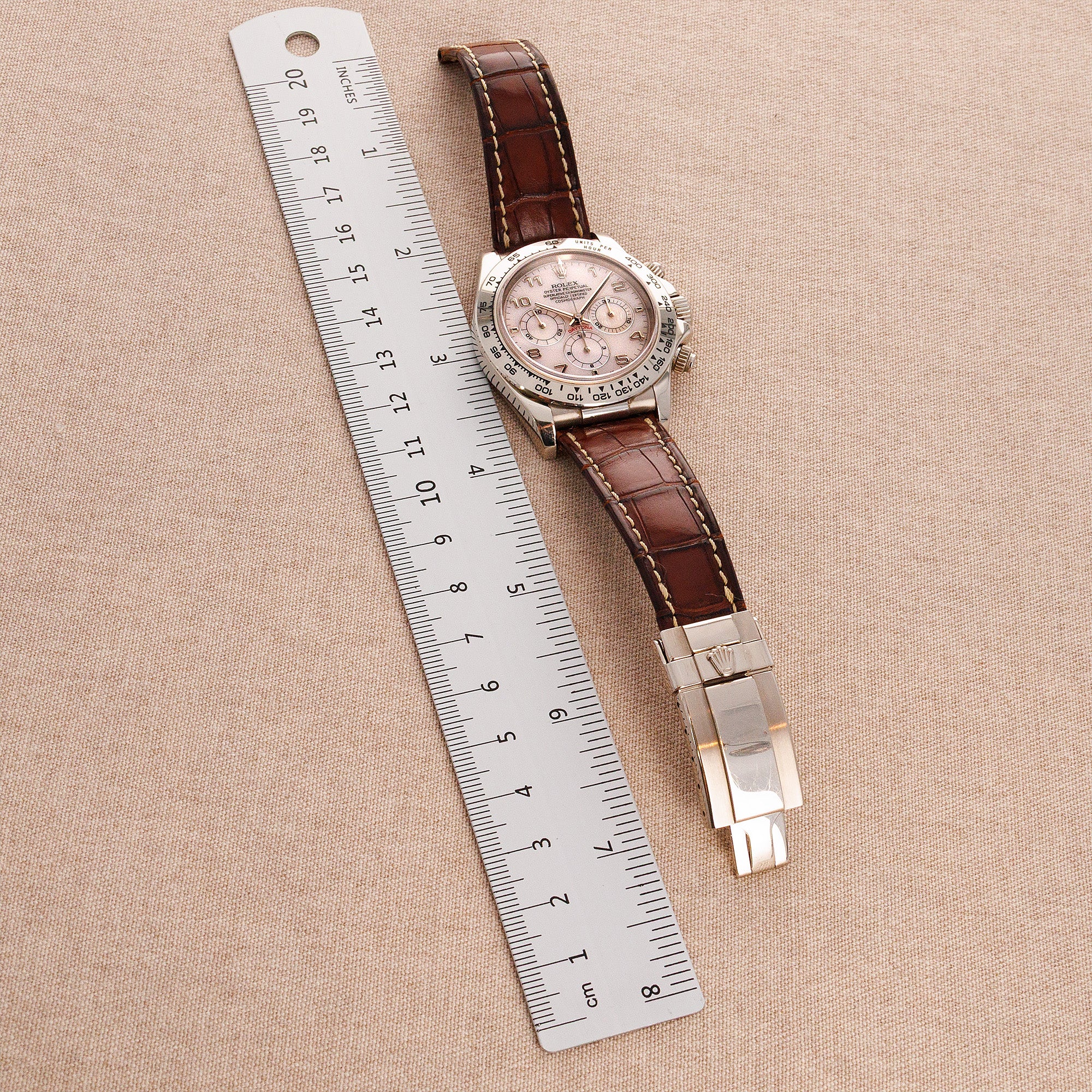 Rolex White Gold Zenith Daytona Ref. 16519 with Mother of Pearl Dial and Original Paper - Image 4