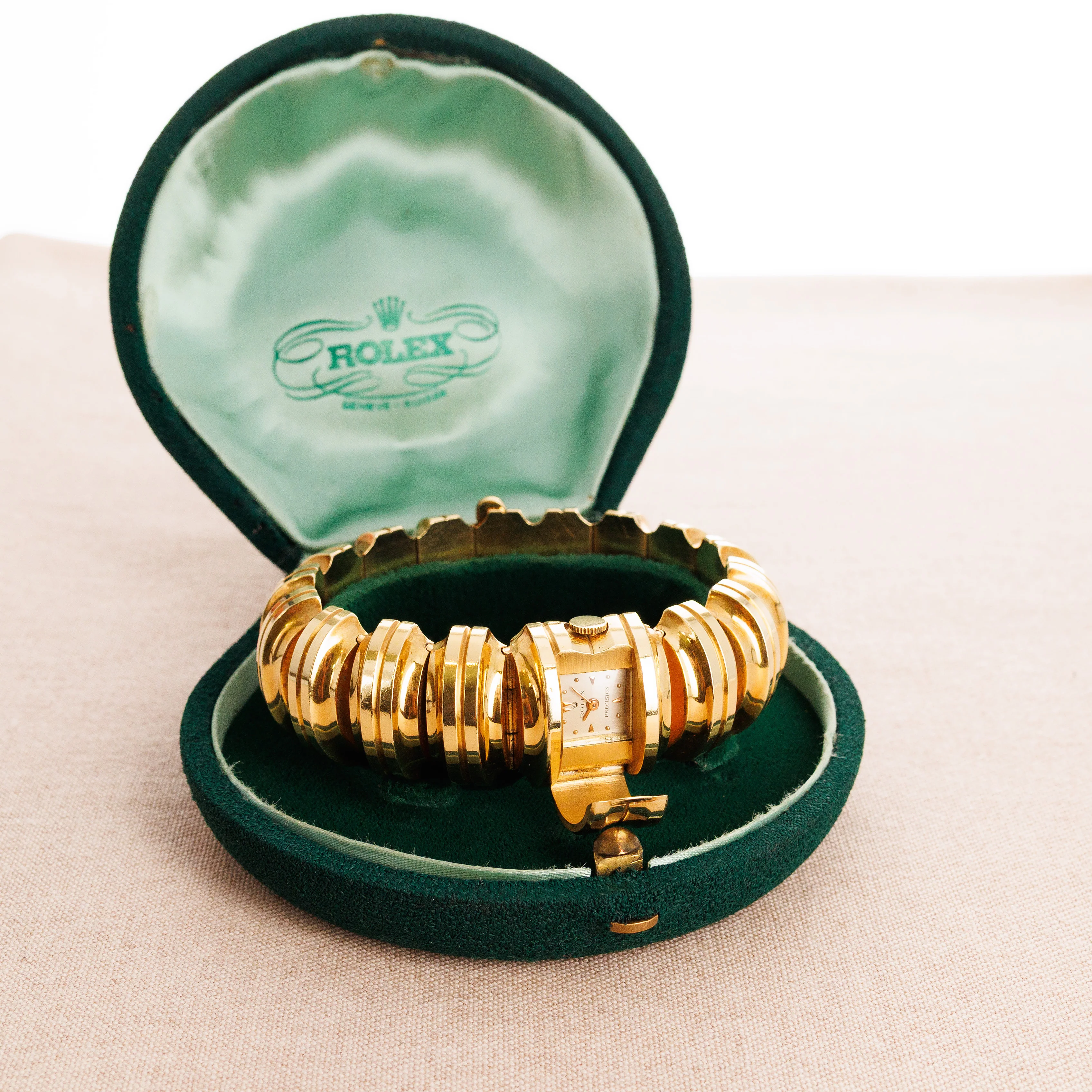 Rolex Yellow Gold 1940s Cover Watch in Original Box - Image 2