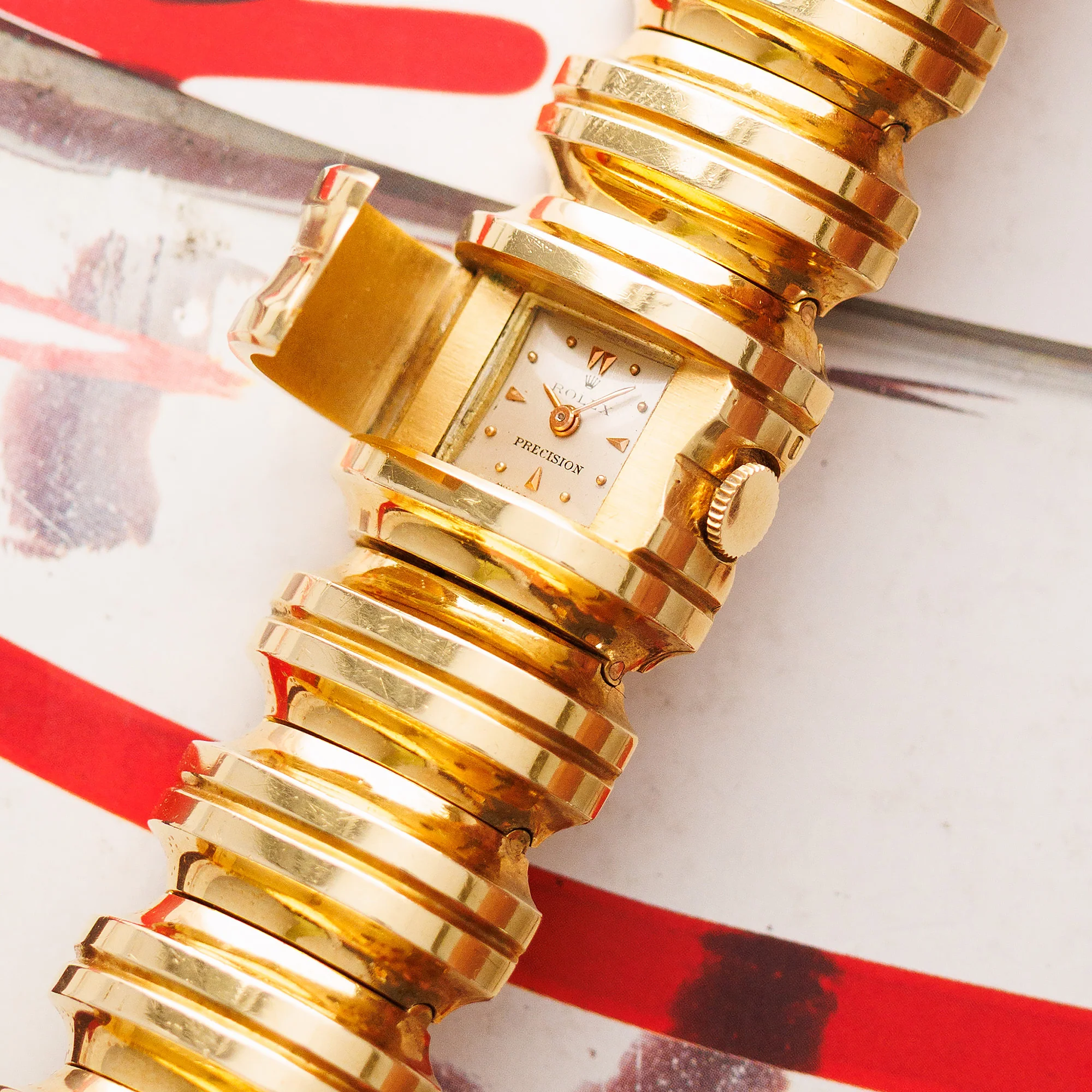 Rolex Yellow Gold 1940s Cover Watch in Original Box - Image 3