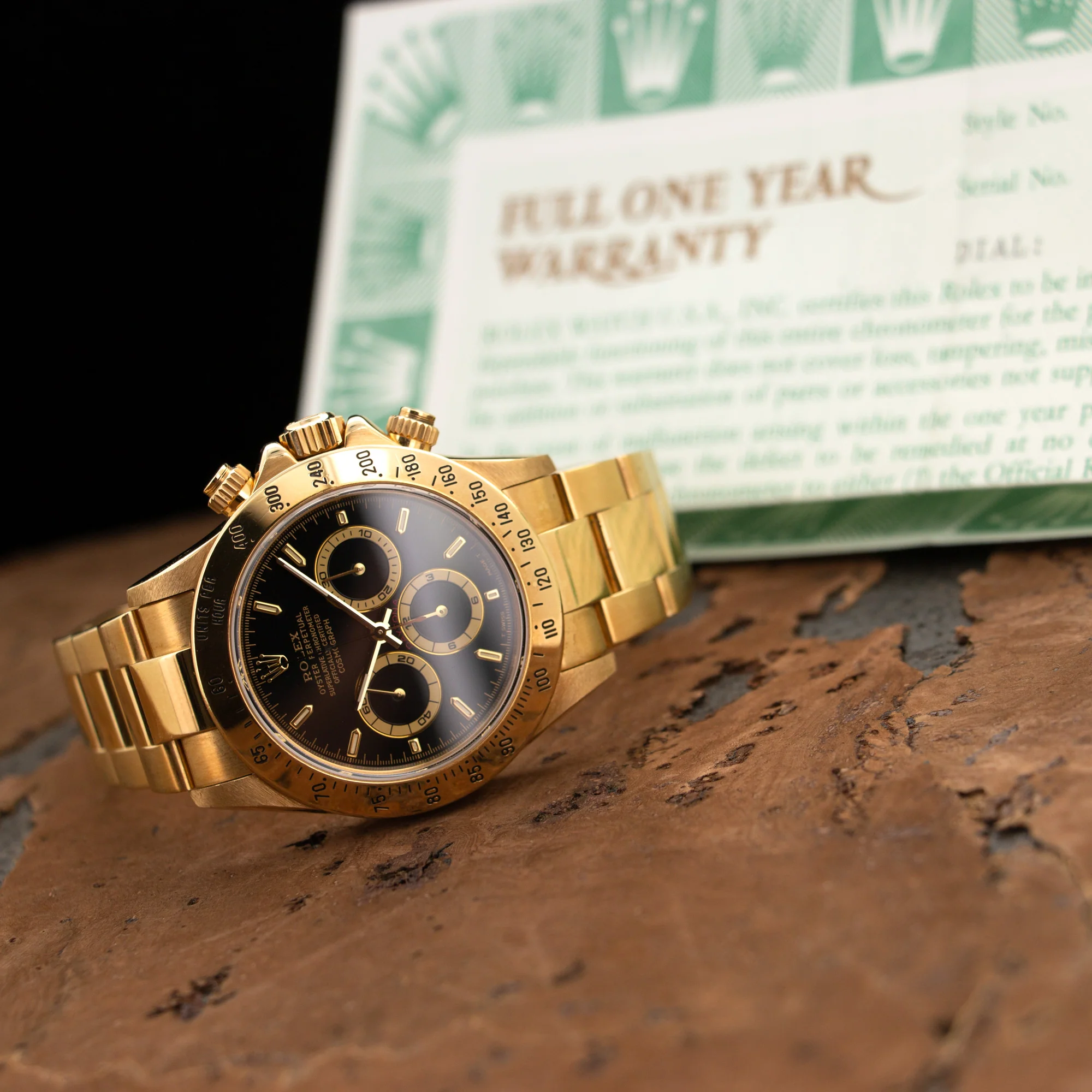 Rolex Yellow Gold Cosmograph Daytona Watch Ref. 16528 with Original Box and Papers - Image 7
