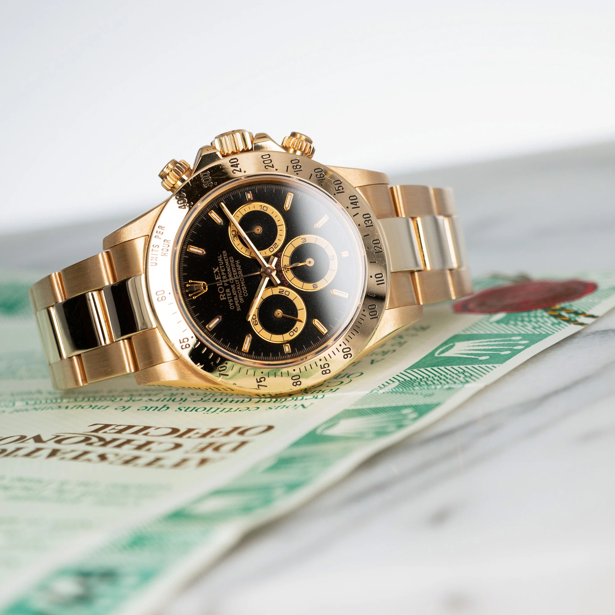 Rolex Yellow Gold Cosmograph Daytona Watch Ref. 16528 - Image 7