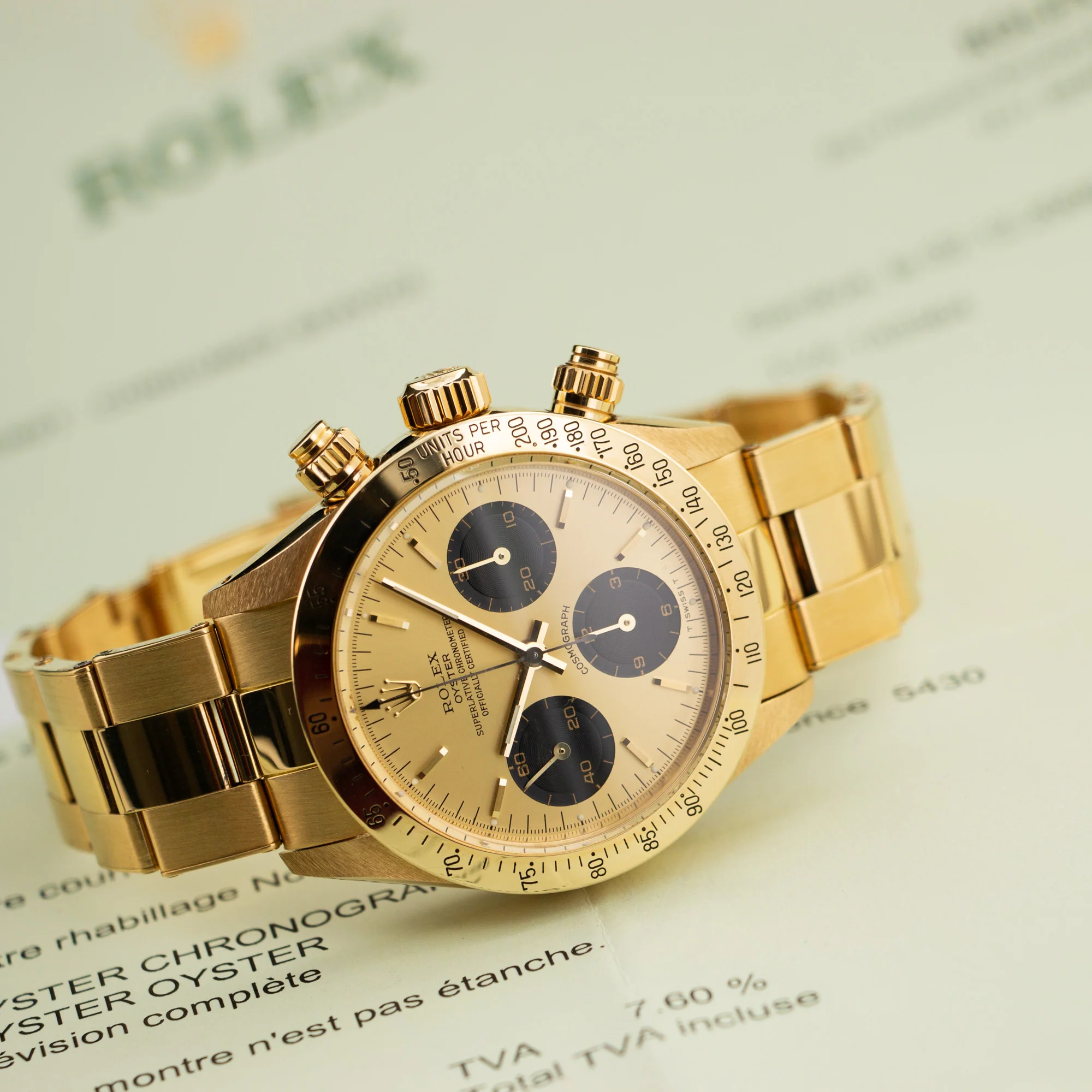 Rolex Yellow Gold Cosmograph Daytona Watch Ref. 6265 - Image 6