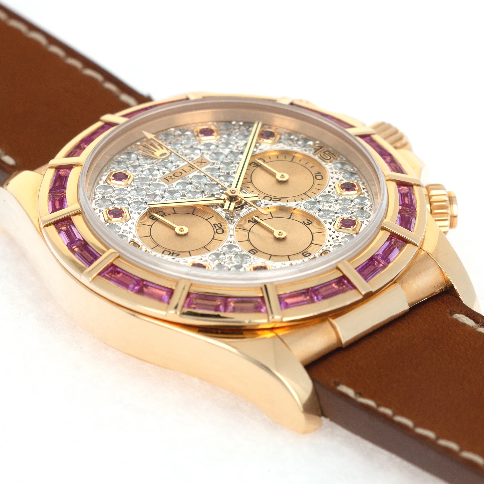 Rolex Yellow Gold Cosmograph Daytona Zenith Sapphire Diamond Watch Ref. 16588 - Image 4