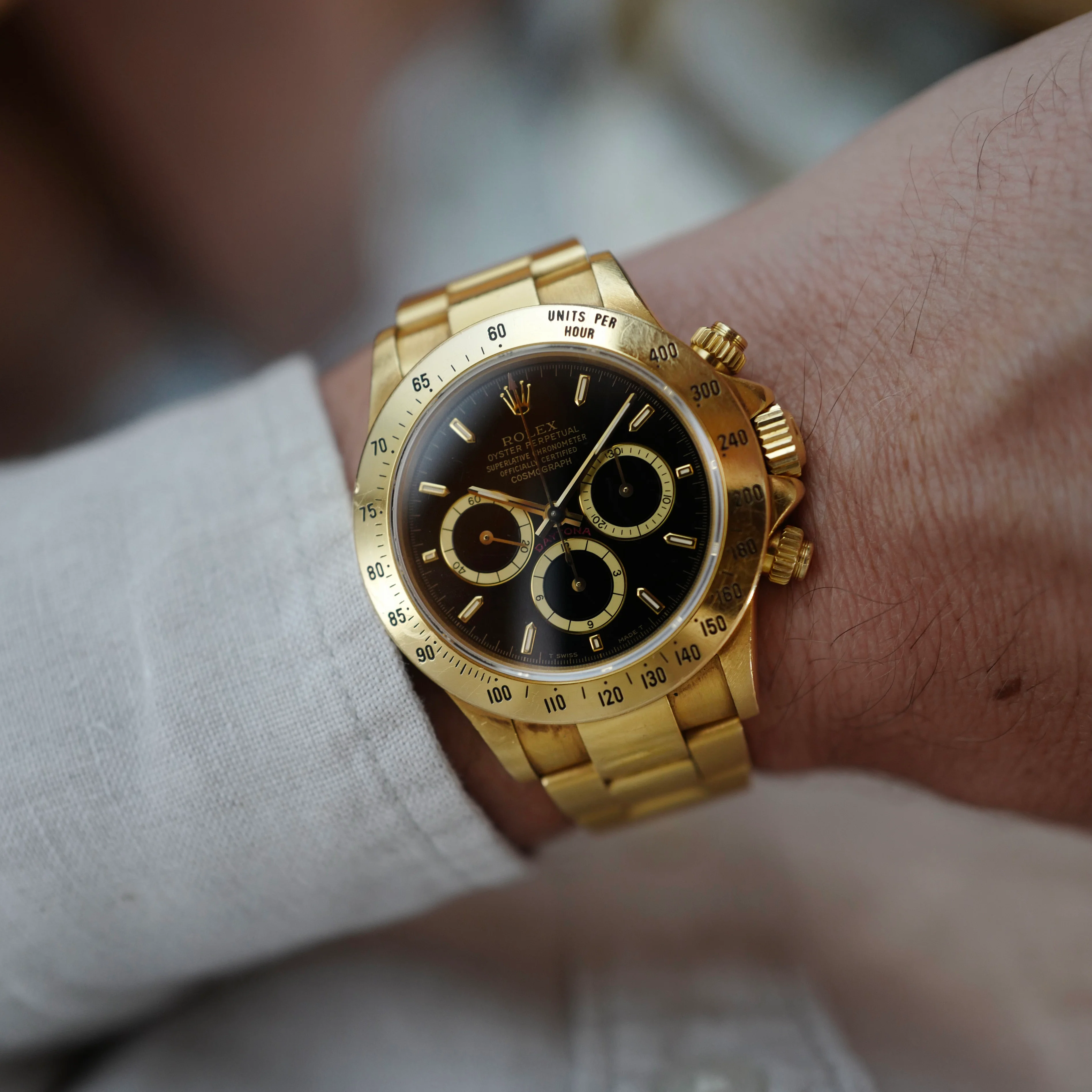 Rolex Yellow Gold Cosmograph Daytona Zenith Watch Ref. 16528 from 1991 - Image 5
