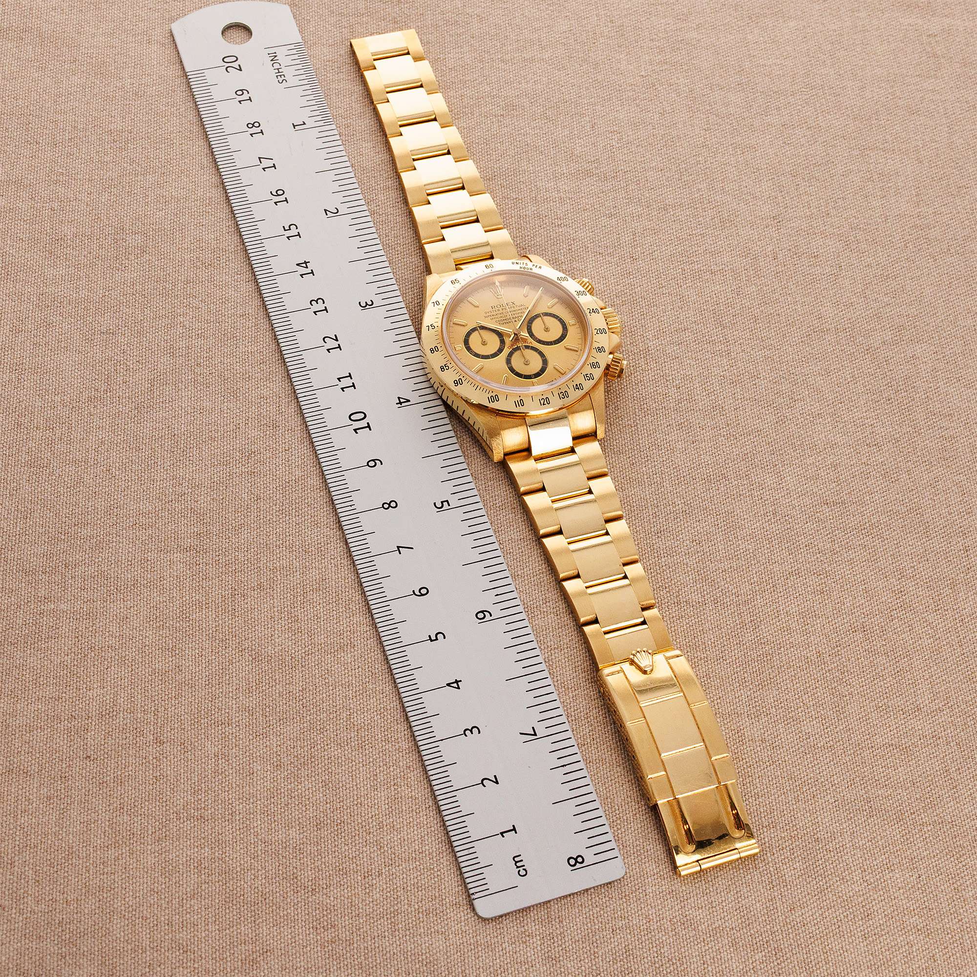 Rolex Yellow Gold Cosmograph Daytona Zenith Watch Ref. 16528 Retailed by Tiffany & Co. - Image 8
