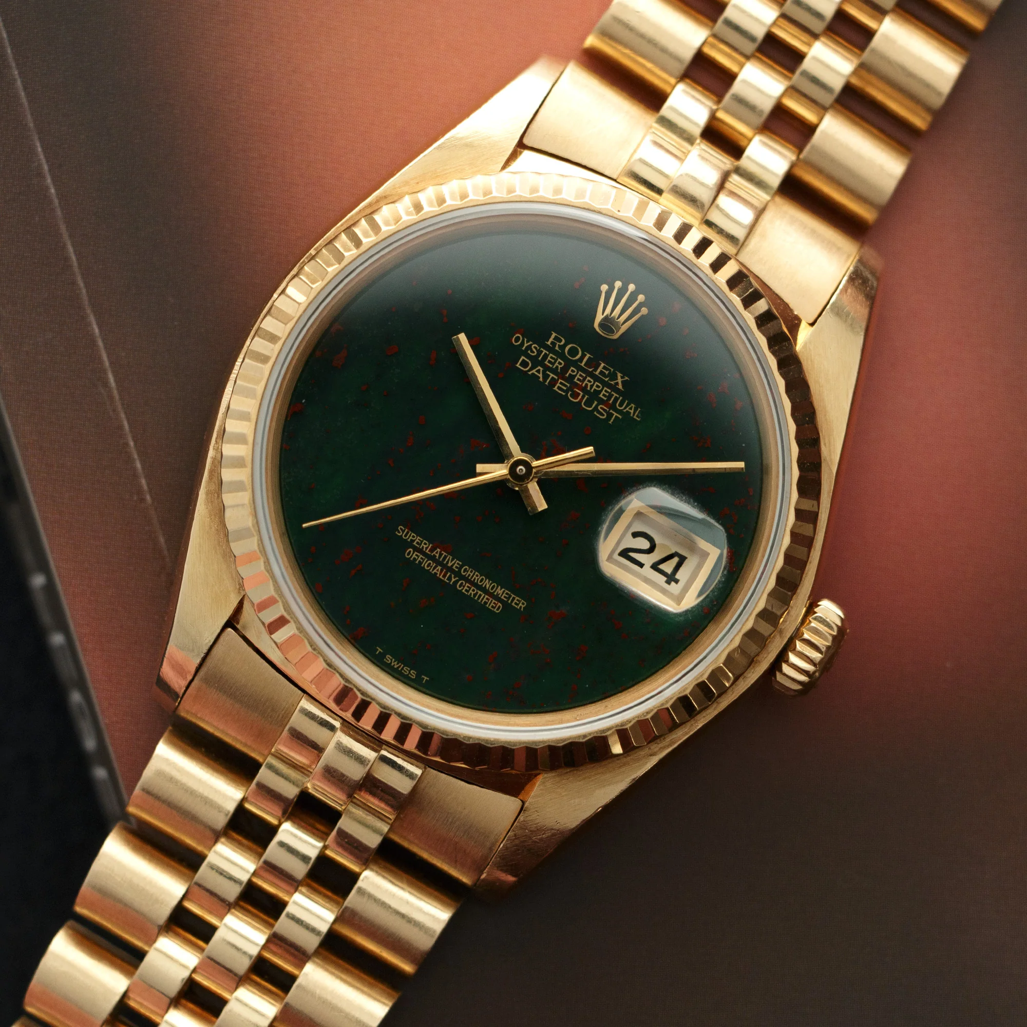 Rolex Yellow Gold Datejust Bloodstone Ref. 16018 - Image 2