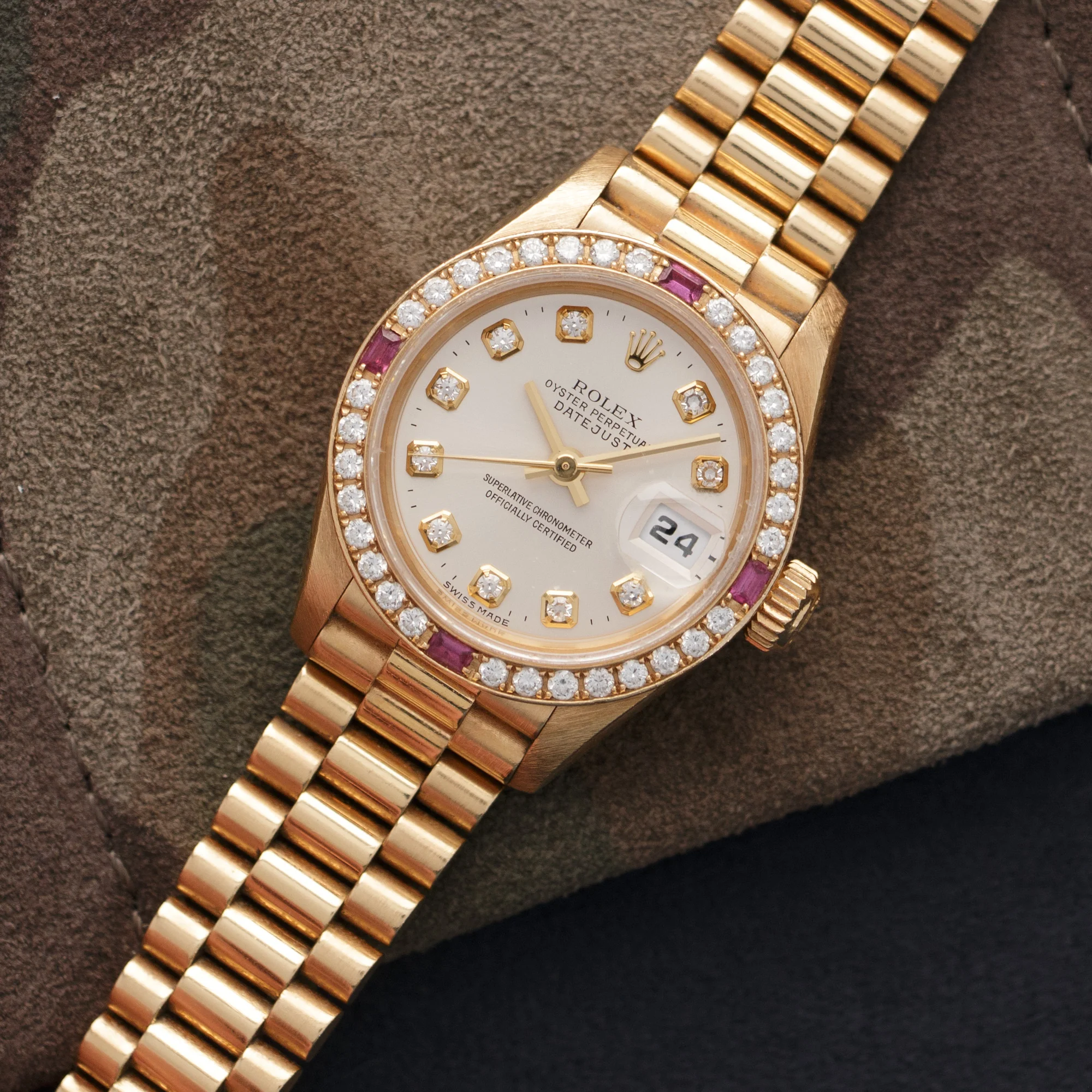 Rolex Yellow Gold Datejust Diamond Ruby Watch Ref. 79068 - Image 2
