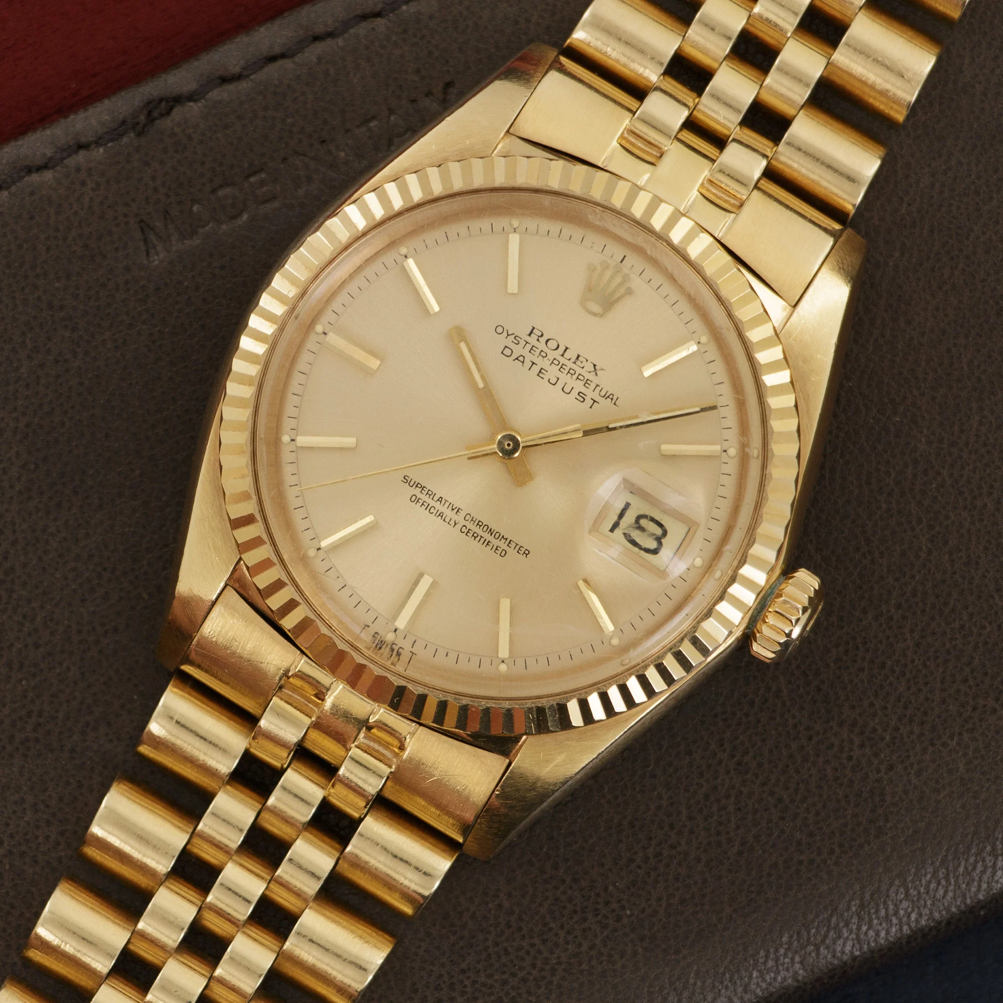 Rolex Yellow Gold Datejust Jubilee Watch Ref. 1601 - Image 2