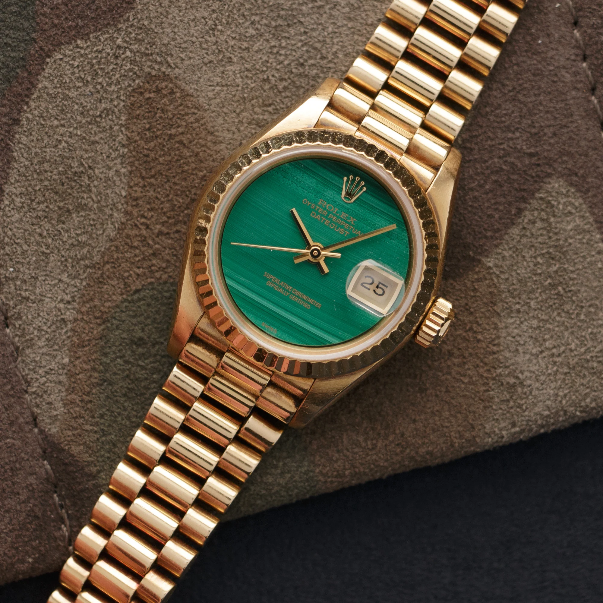 Rolex Yellow Gold Datejust Malachite Dial Watch Ref. 69178 - Image 2