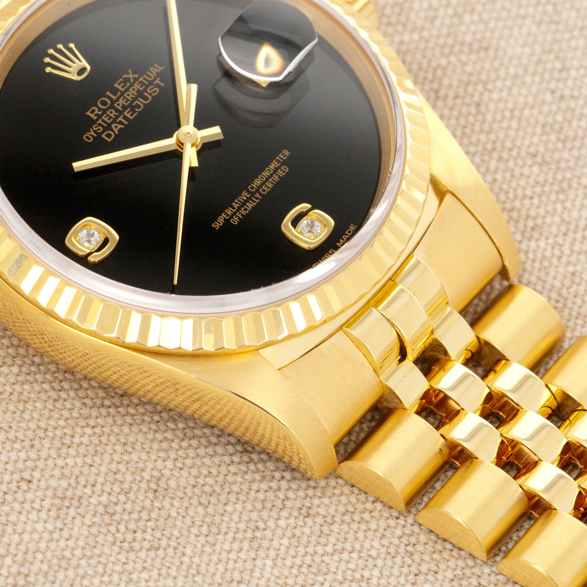 Rolex Yellow Gold Datejust Ref. 16238 with Black Onyx Dial - Image 3