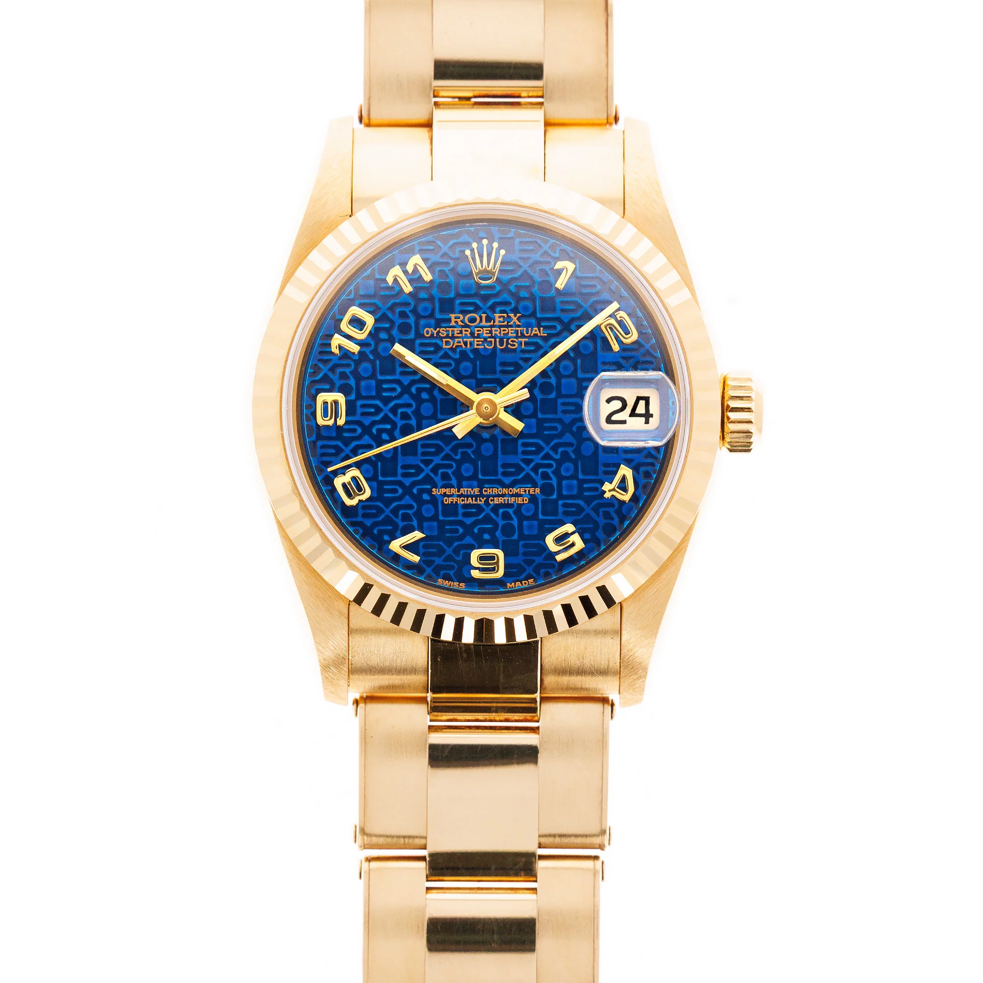 Rolex Yellow Gold Datejust Ref. 68278 with Rare Logo Dial