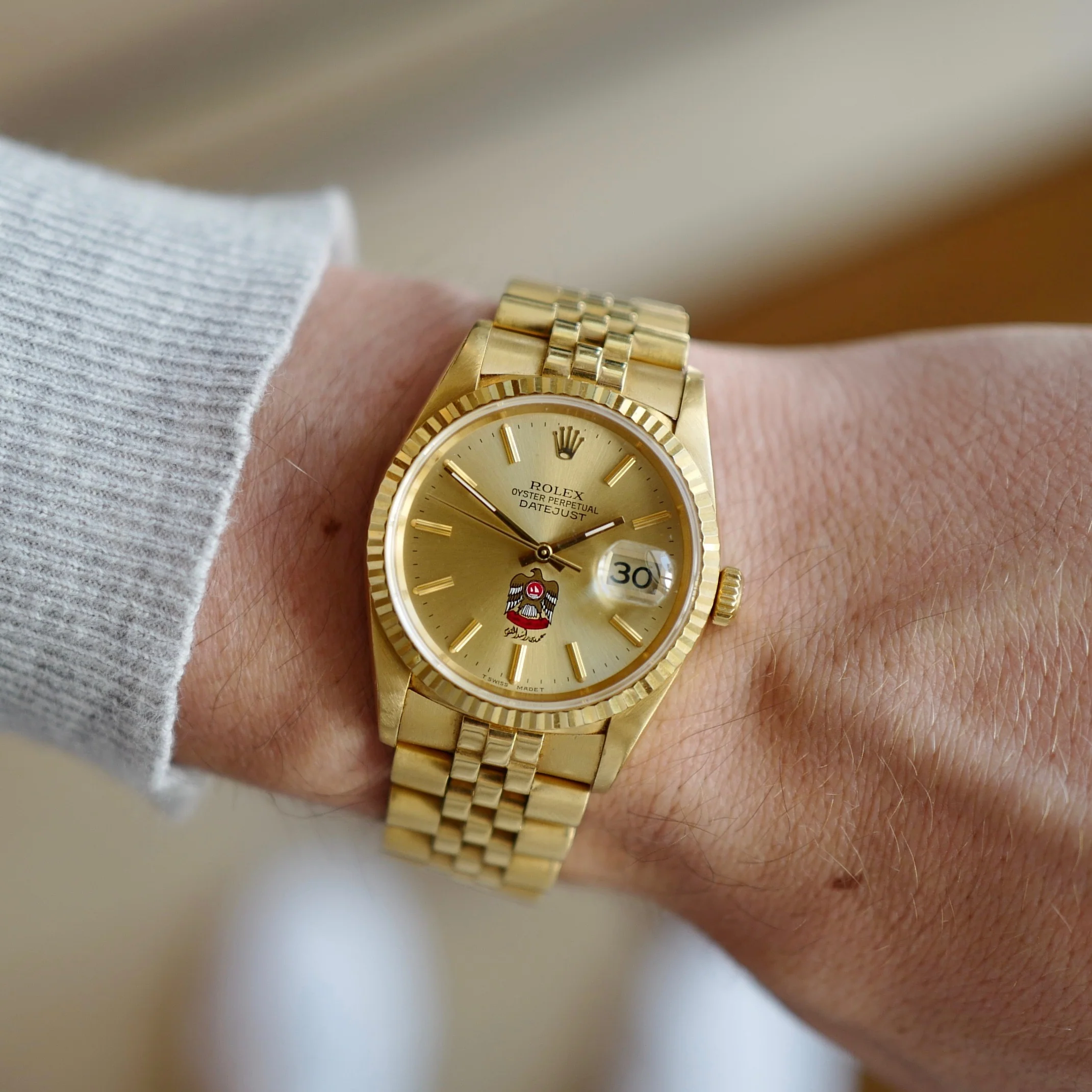 Rolex Yellow Gold Datejust UAE Coat of Arms Watch Ref. 16238 - Image 7