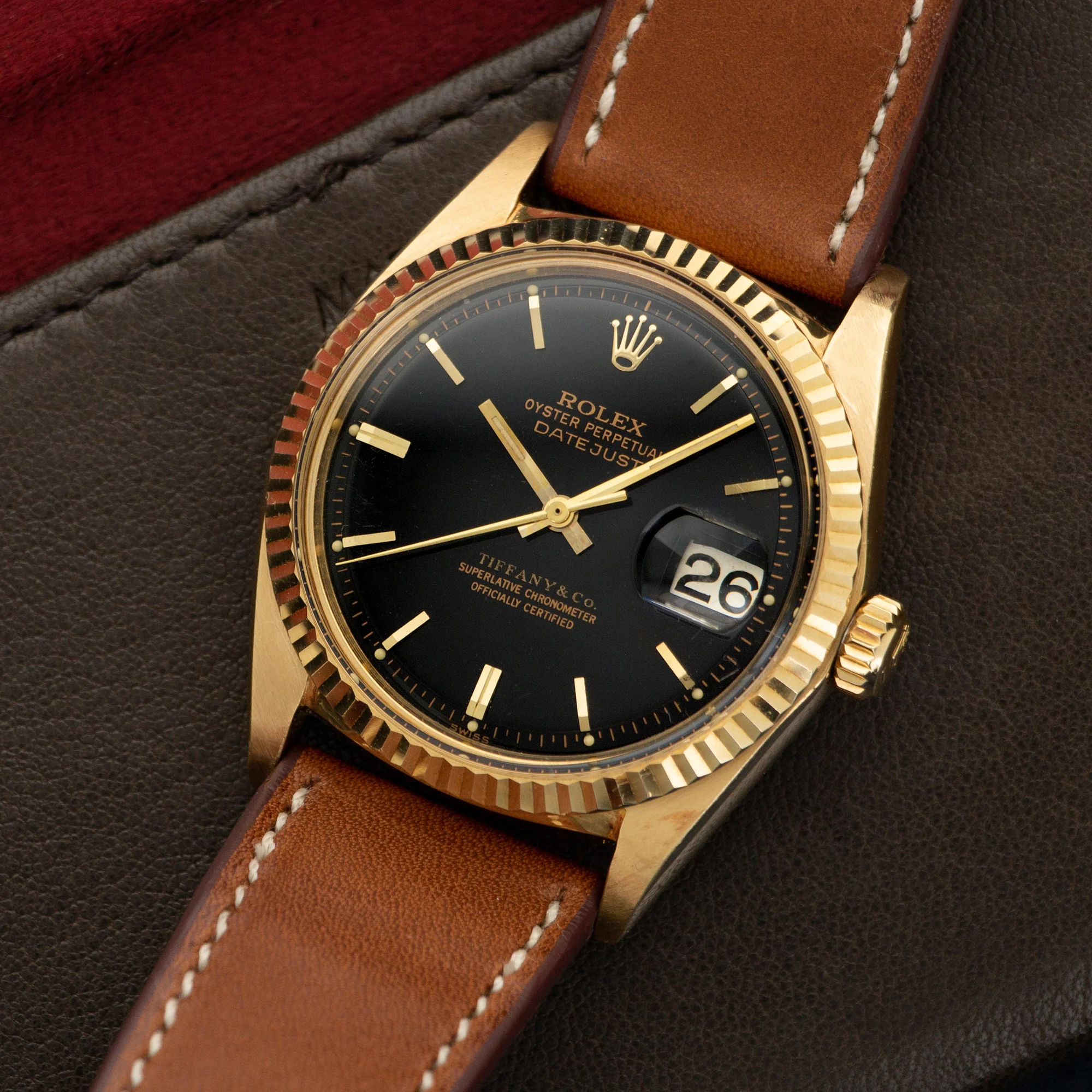 Rolex Yellow Gold Datejust Watch Retailed by Tiffany & Co. - Image 2