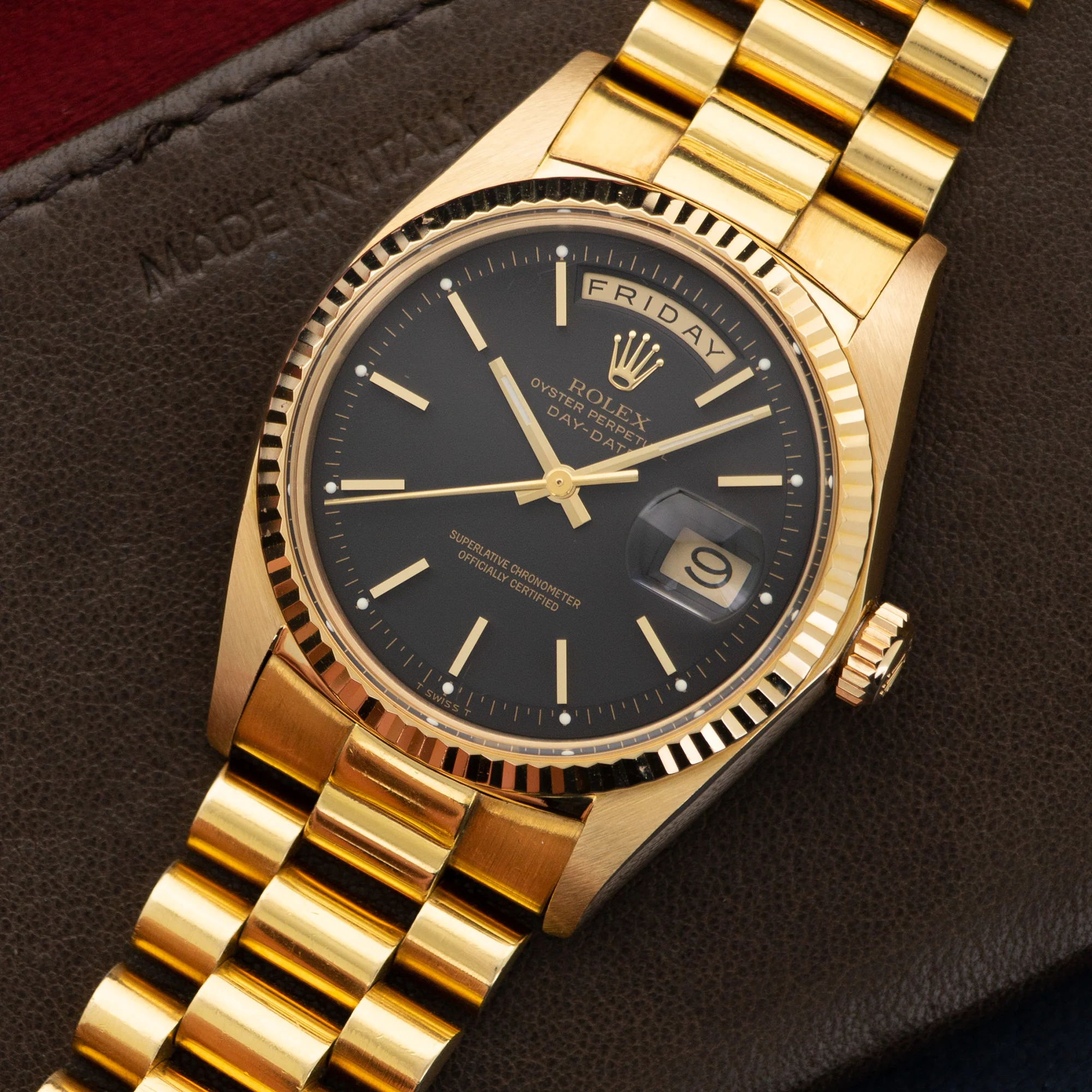 Rolex Yellow Gold Day-Date Black Dial Ref. 1803 - Image 2