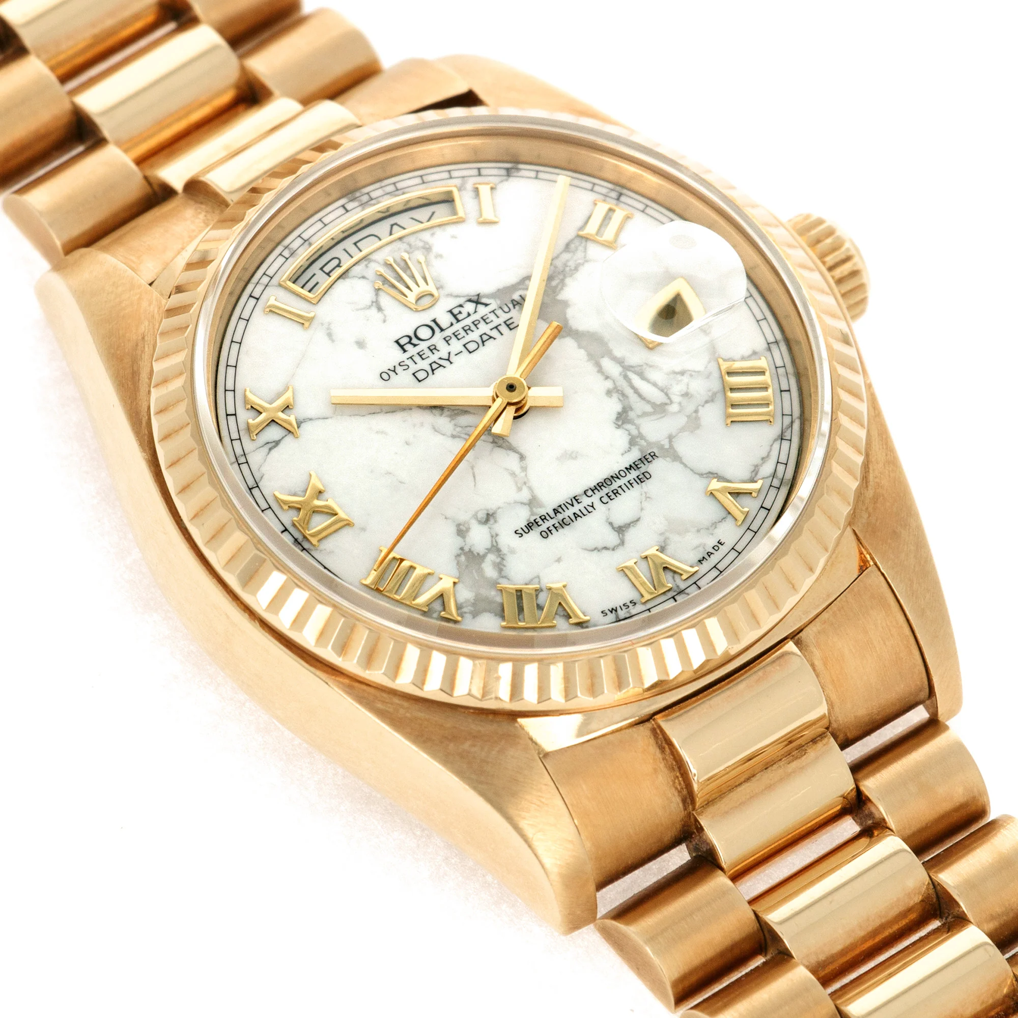 Rolex Yellow Gold Day Date Howlite Watch Ref. 18038 - Image 3