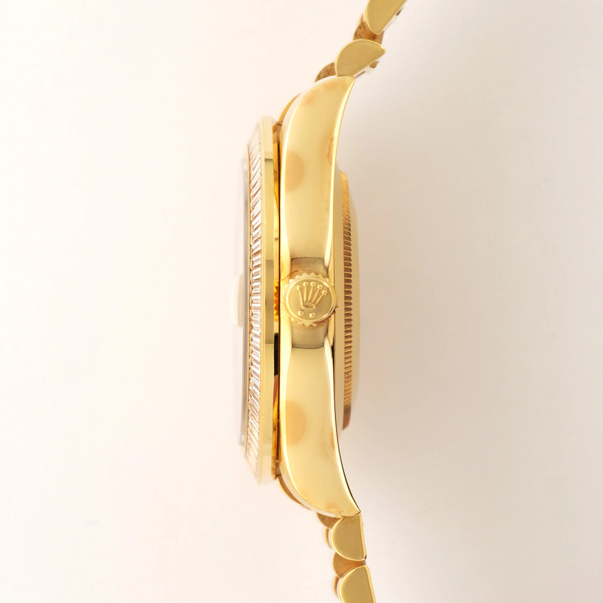 Rolex Yellow Gold Day-Date II Baguette Diamond Watch Ref. 218398 - Image 4