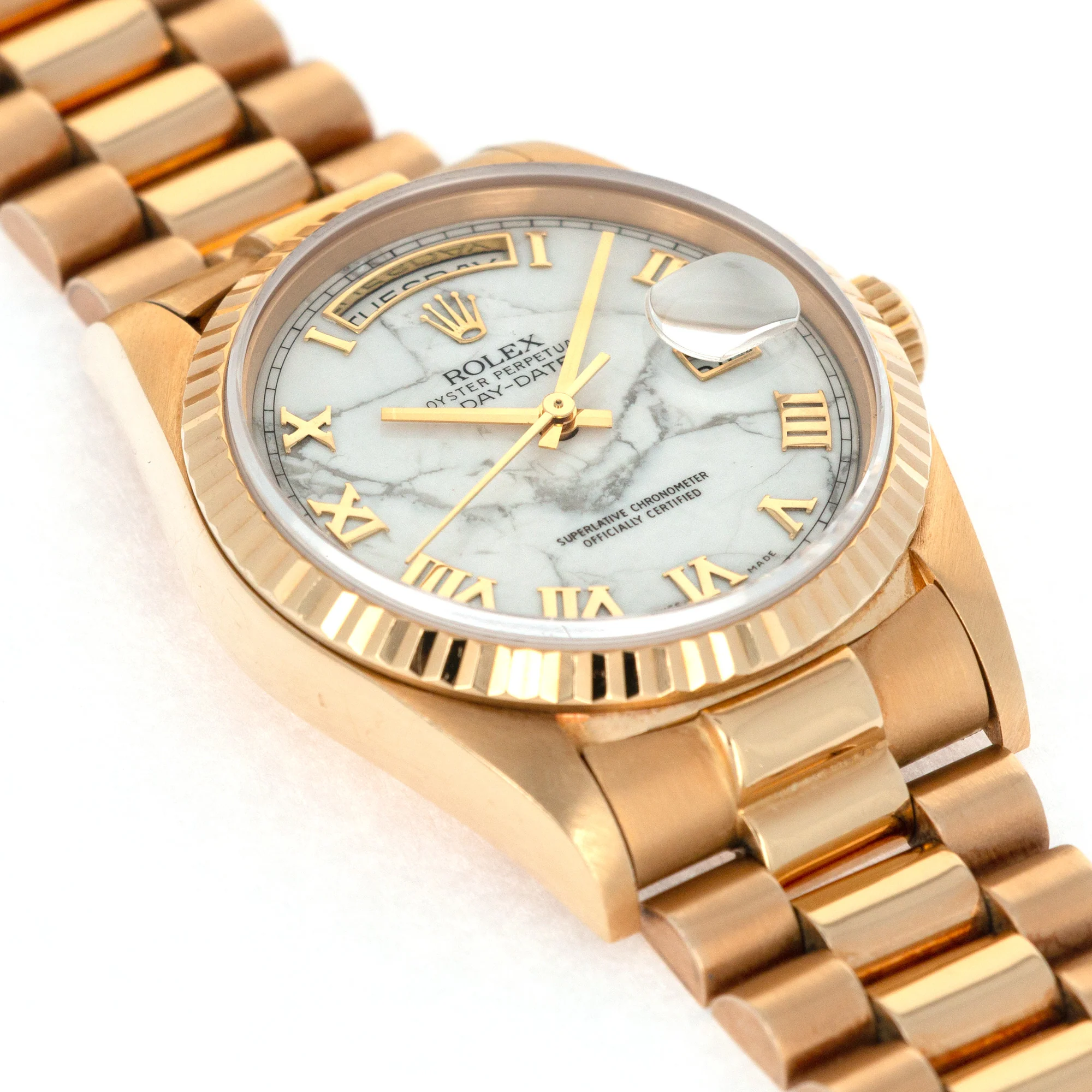 Rolex Yellow Gold Day-Date Howlite Watch Ref. 18238 - Image 3