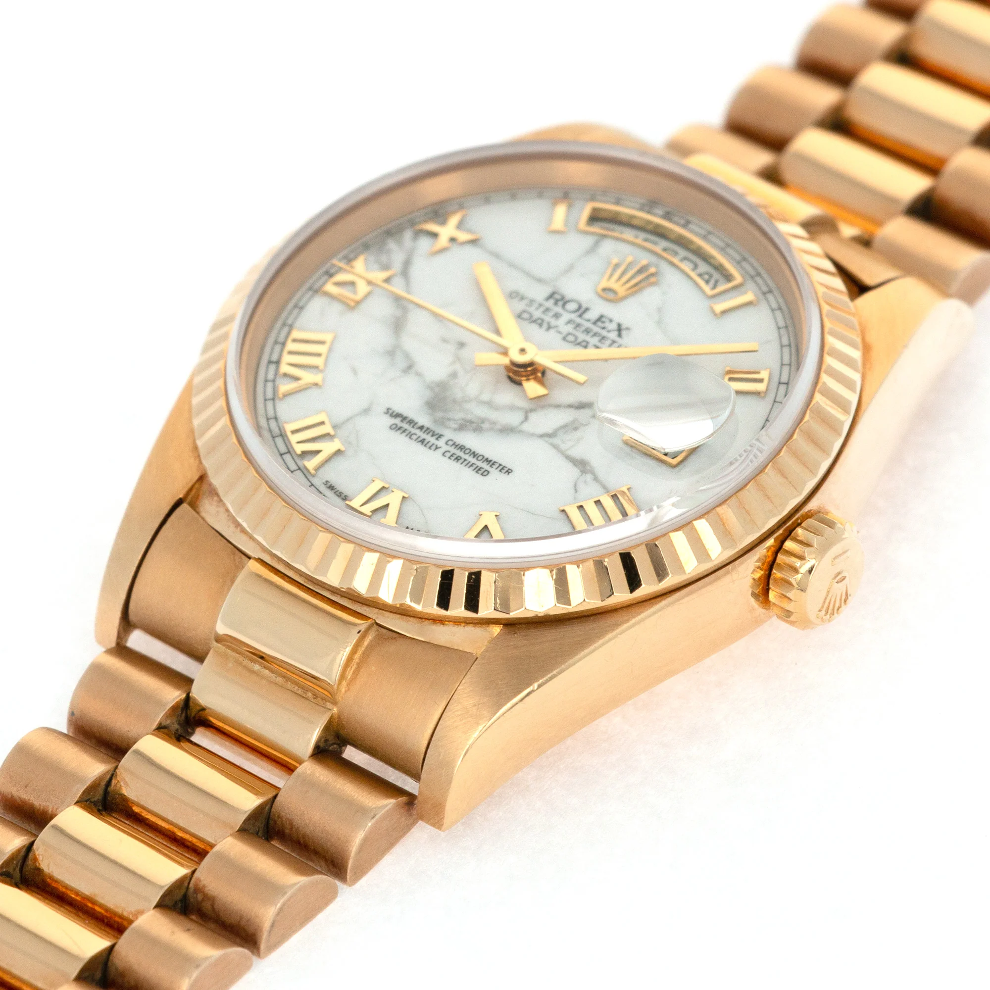 Rolex Yellow Gold Day-Date Howlite Watch Ref. 18238 - Image 4