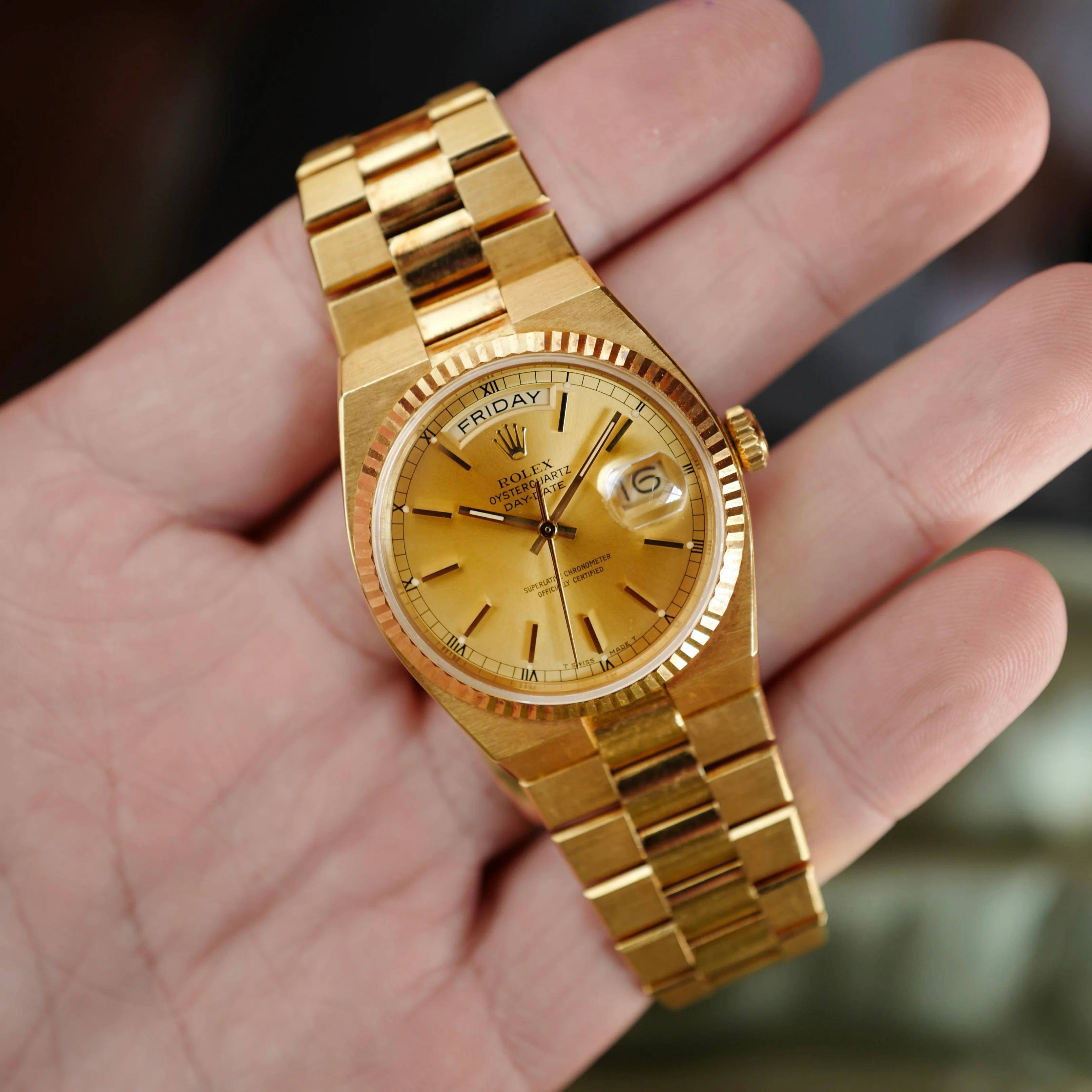 Rolex Yellow Gold Day-Date Oysterquartz Ref. 19018 - Image 5