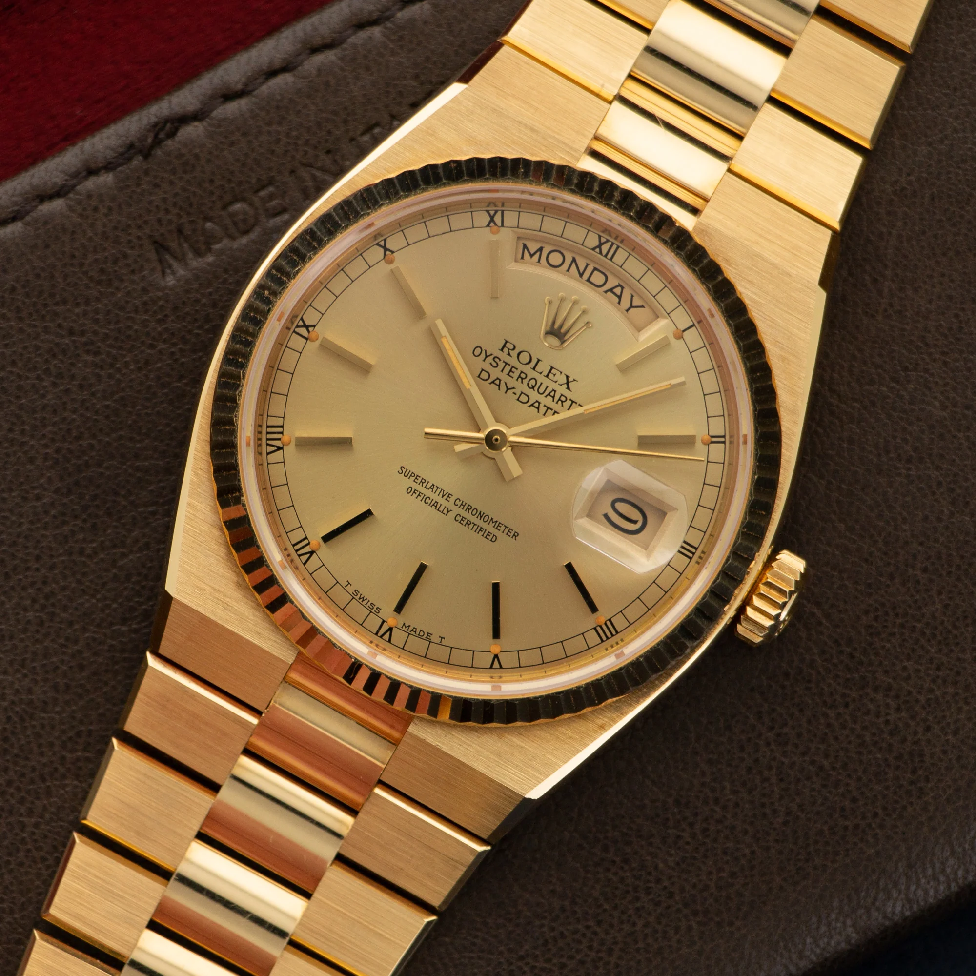 Rolex Yellow Gold Day-Date OysterQuartz Watch Ref. 19018, in Never Worn Condition - Image 2
