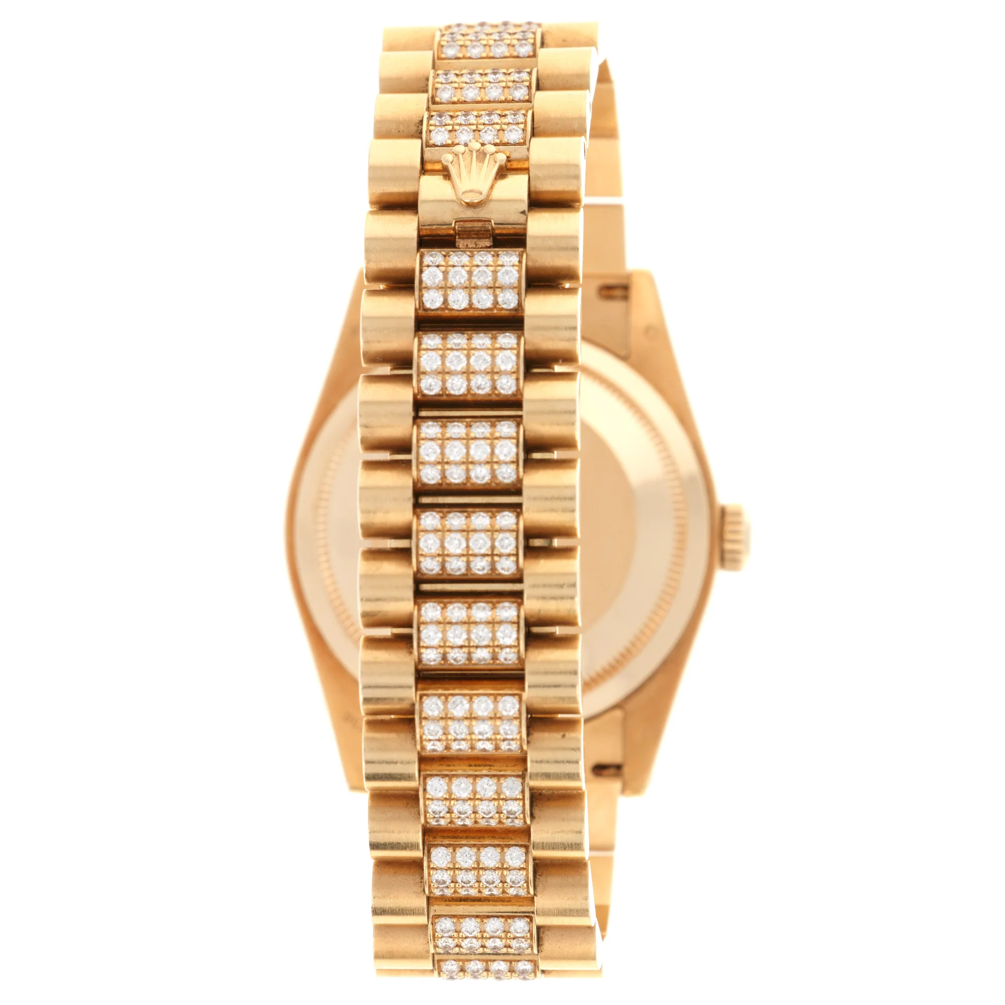 Rolex Yellow Gold Day-Date Pave Diamond Watch Ref. 118348 - Image 6