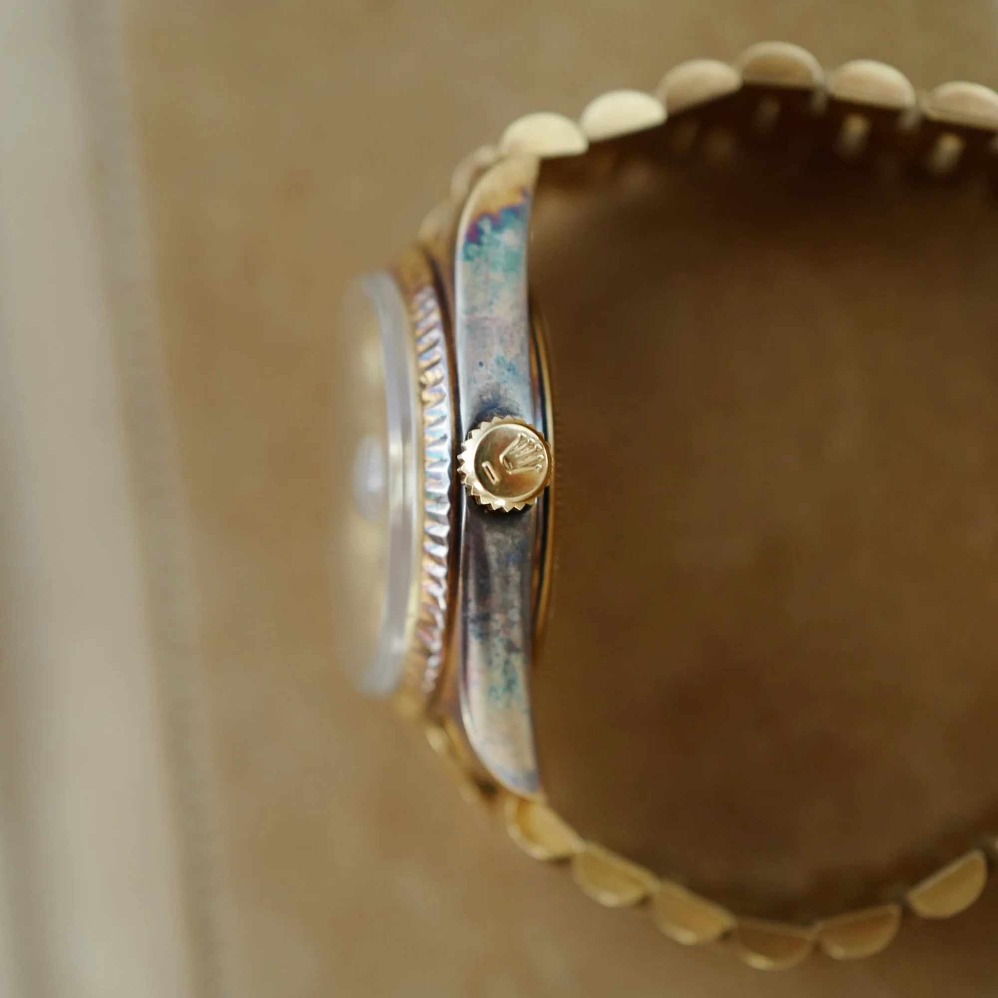 Rolex Yellow Gold Day-Date Ref. 1803 with Linen Dial and Patina (New Arrival) - Image 3