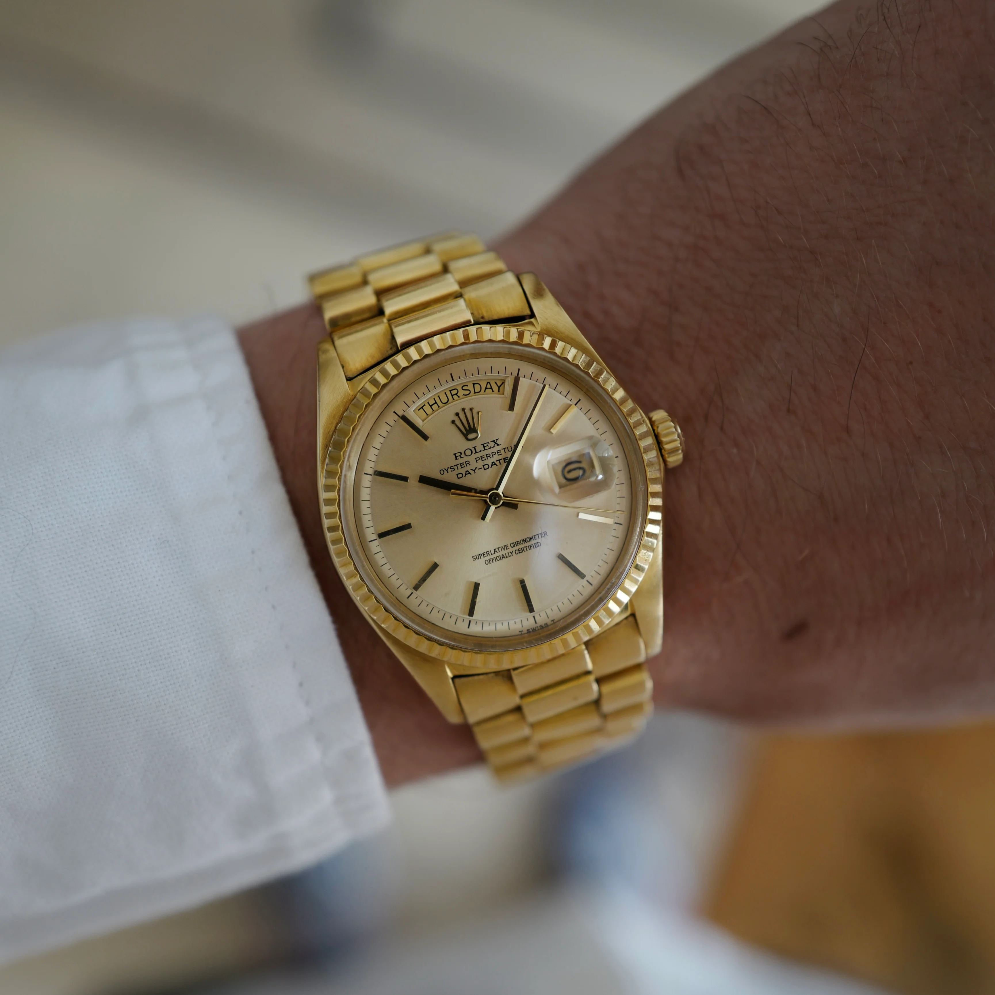 Rolex Yellow Gold Day-Date Ref. 1803 with Original Paperwork - Image 3