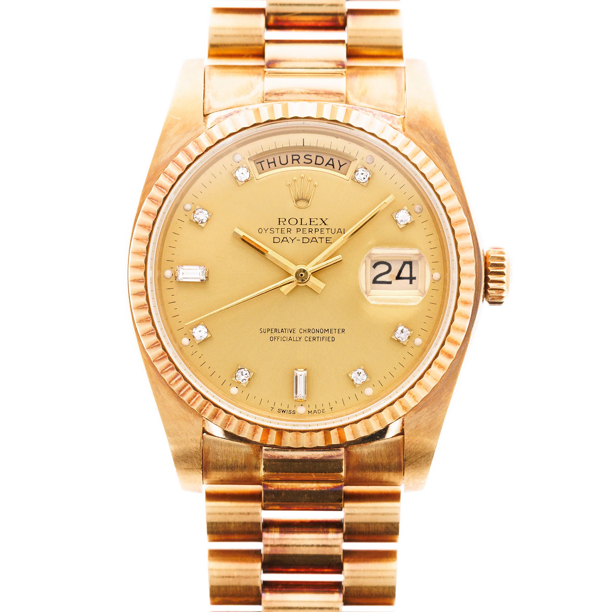Rolex Yellow Gold Day-Date Ref. 18038 in Outstanding Condition with Original Warranty