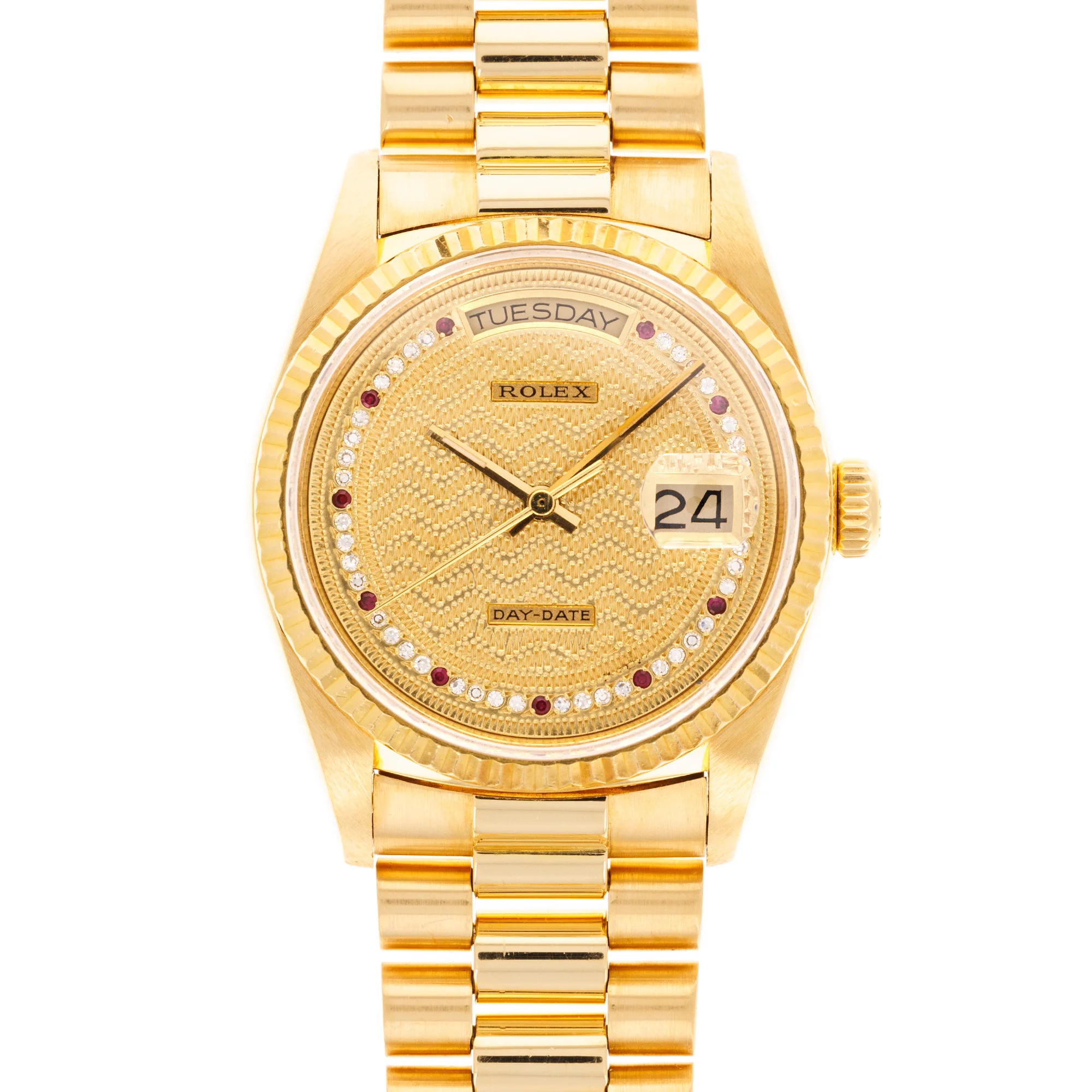 Rolex Yellow Gold Day-Date Ref. 18038 with Missoni Ruby Dial