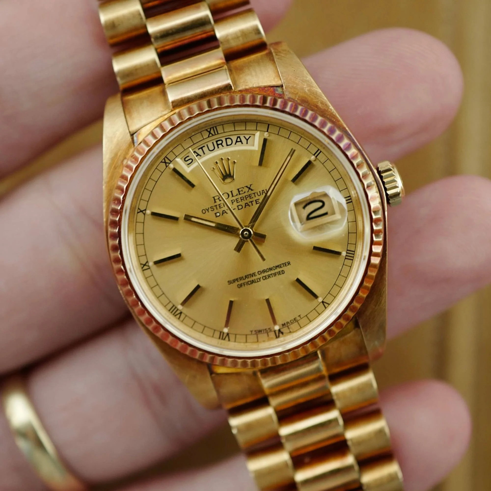 Rolex Yellow Gold Day-Date Ref. 18038 with Warm Patina - Image 2