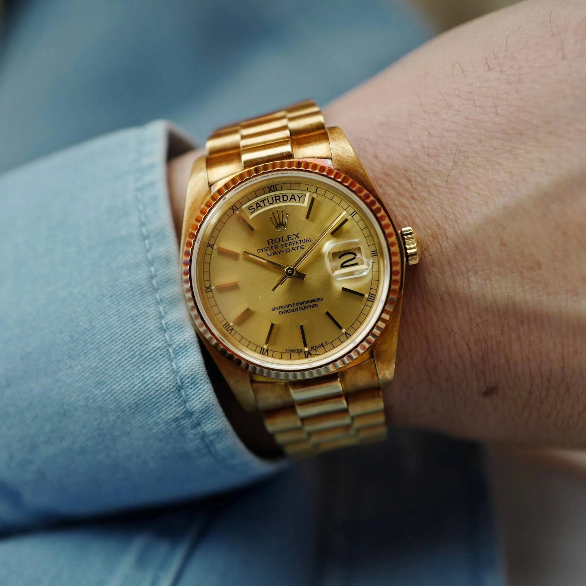 Rolex Yellow Gold Day-Date Ref. 18038 with Warm Patina - Image 3