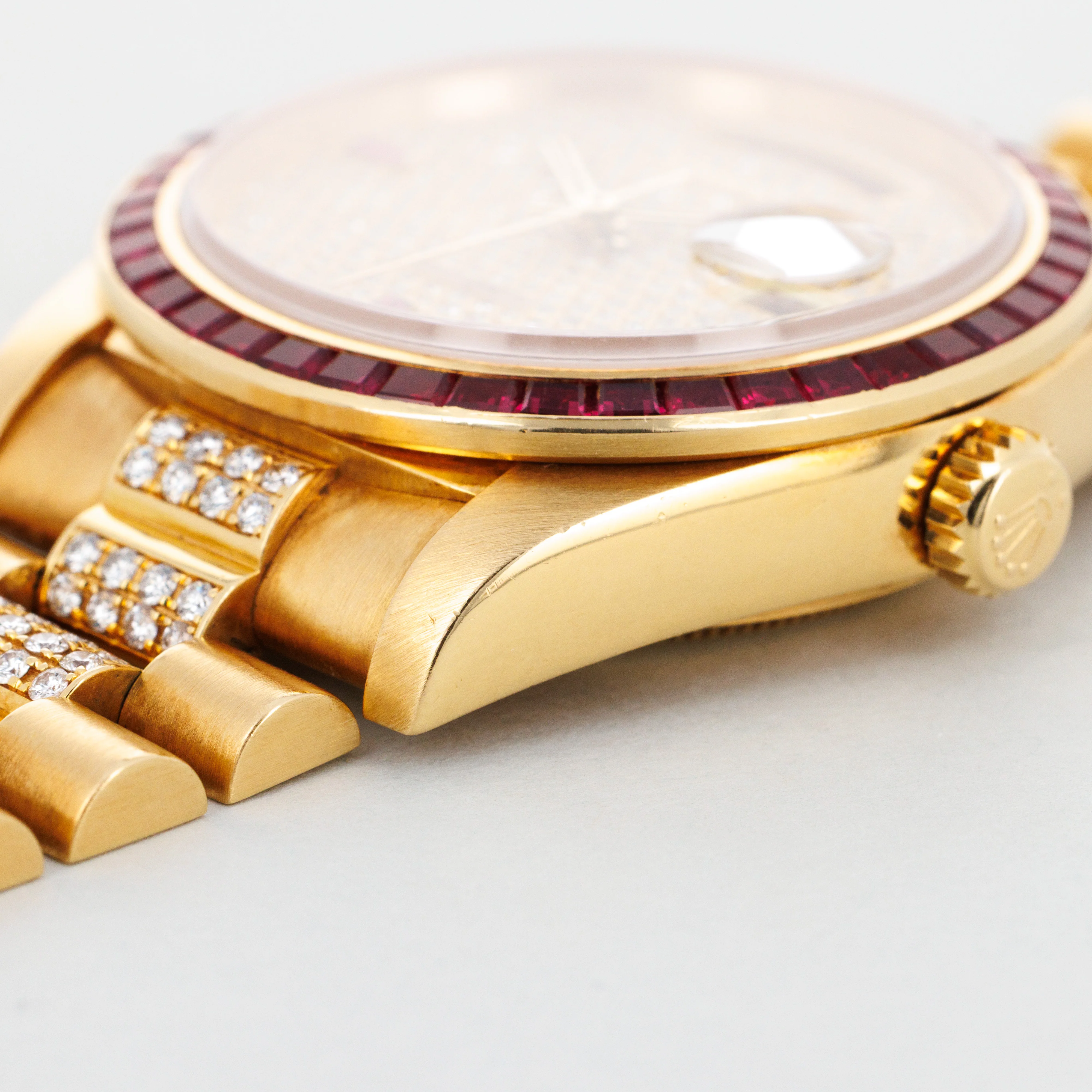 Rolex Yellow Gold Day-Date Ruby & Diamond Watch Ref. 18068 - Image 3
