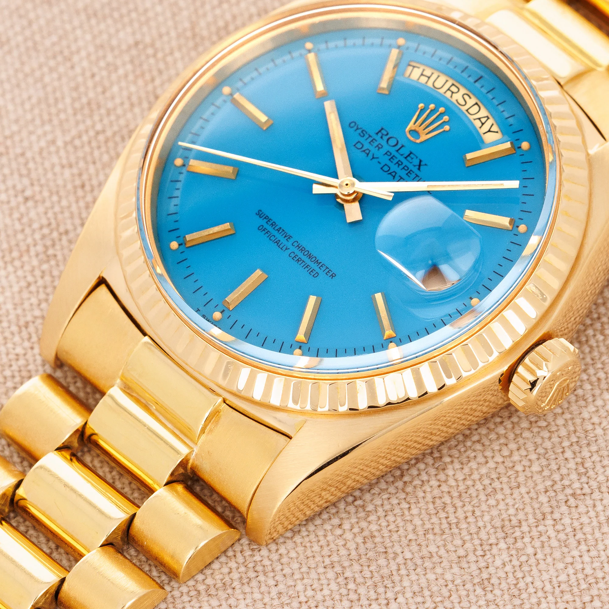 Rolex Yellow Gold Day-Date Stella Watch Ref. 1803 - Image 4