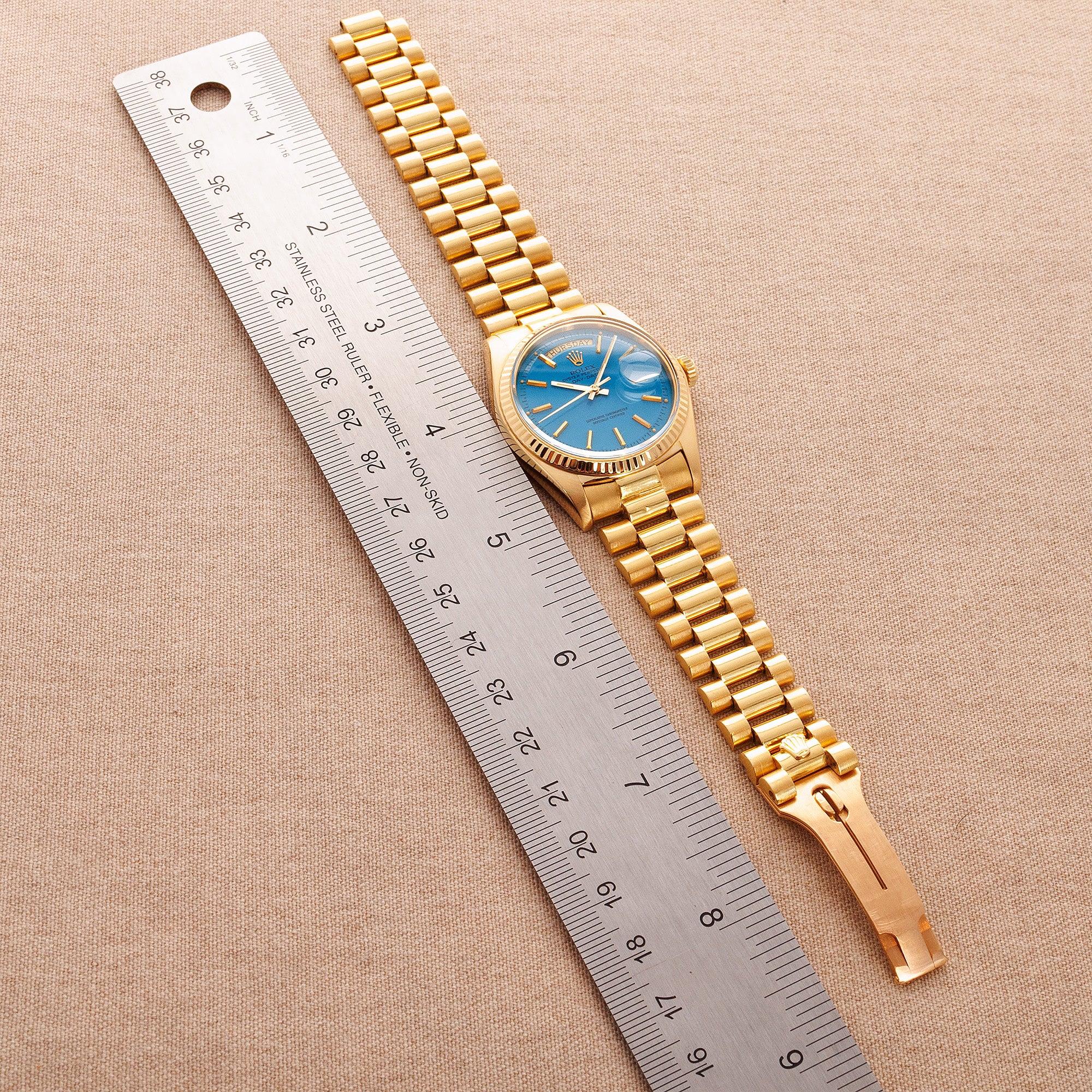 Rolex Yellow Gold Day-Date Stella Watch Ref. 1803 - Image 7